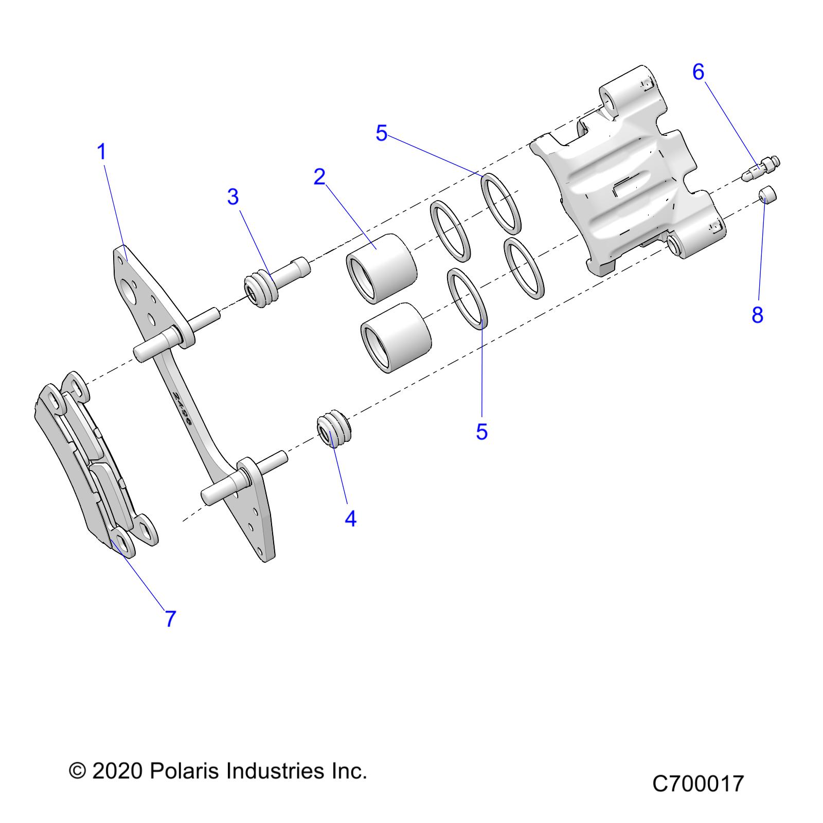 BRAKES, FRONT CALIPER - R22T6E99NG (C700017)