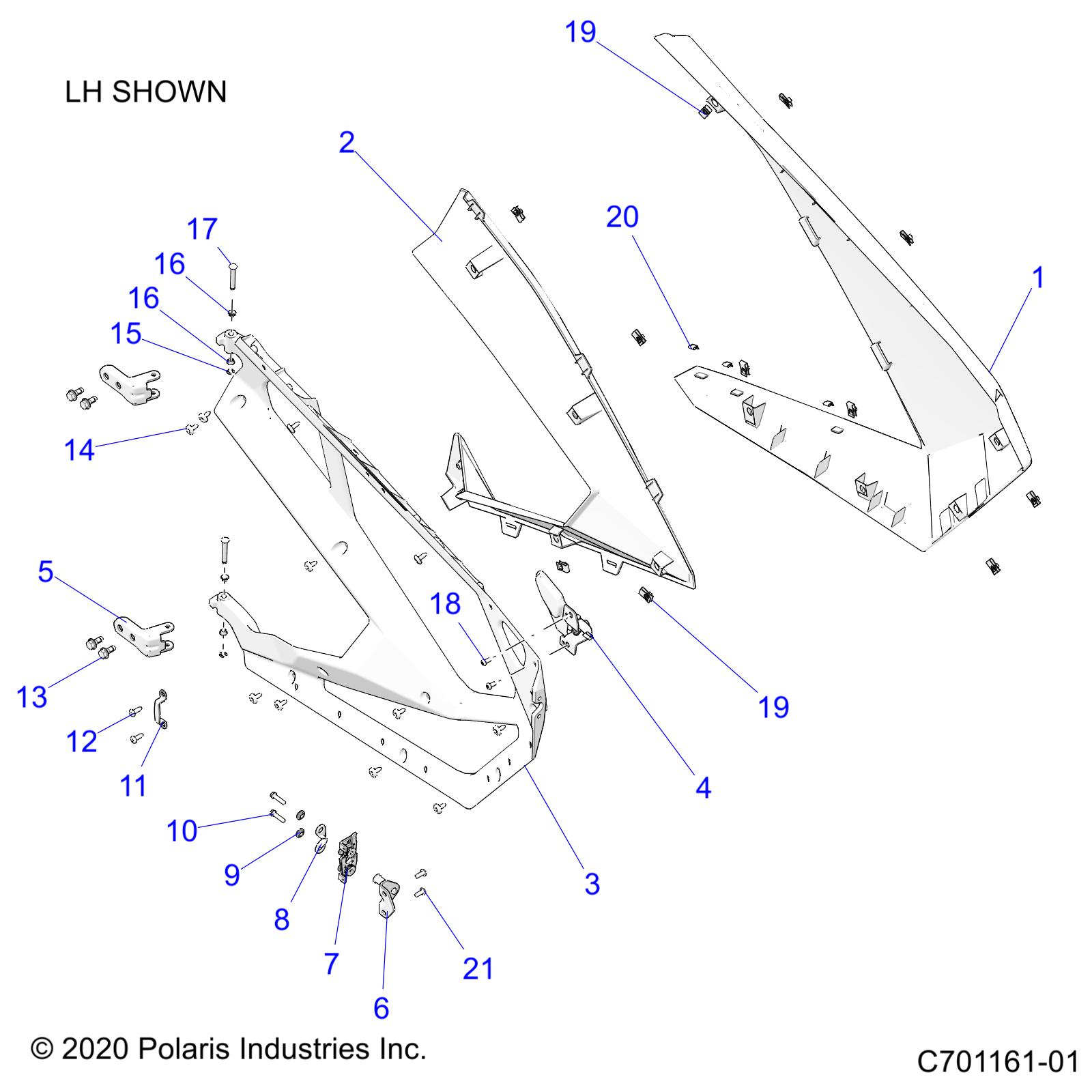 BODY, DOORS - Z23RGL2KAJ/BJ/KAK/BK (C701161-01)