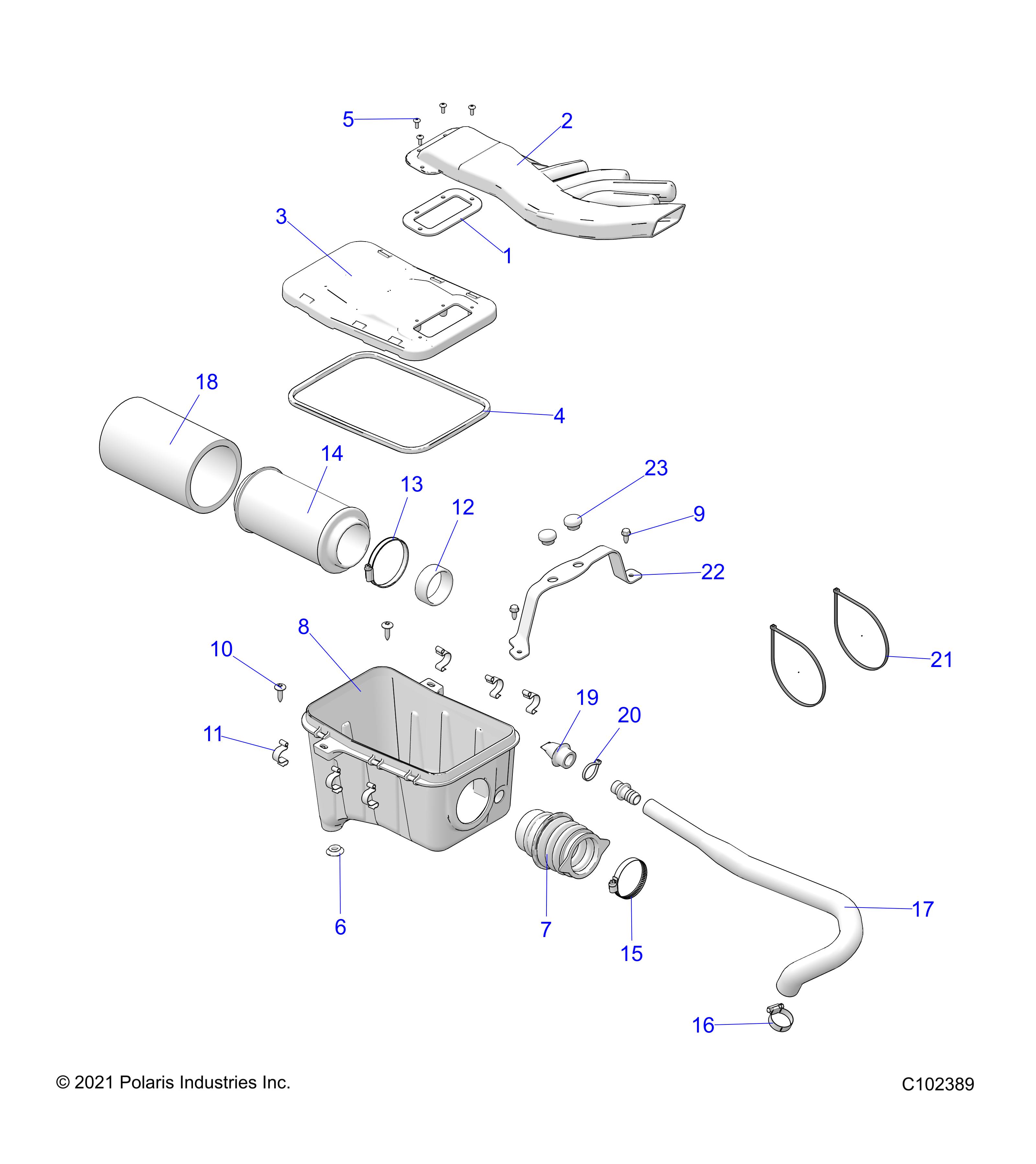 ENGINE, AIR INTAKE SYSTEM - A22SDS57C4 (C102389)