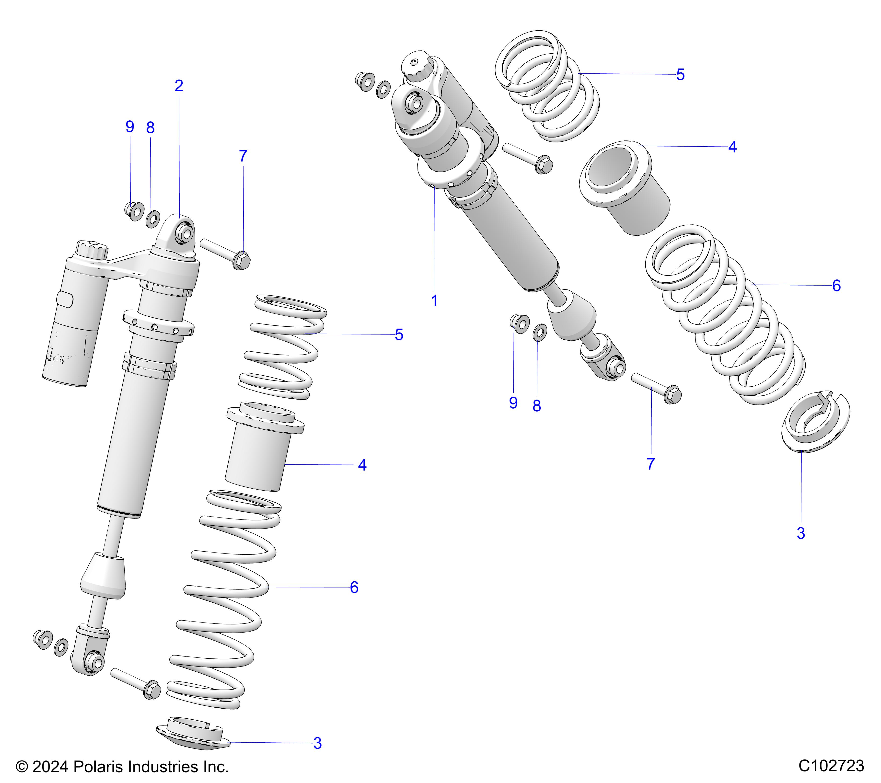 SUSPENSION, SHOCK, FRONT - A25SGE95AT (C102723)