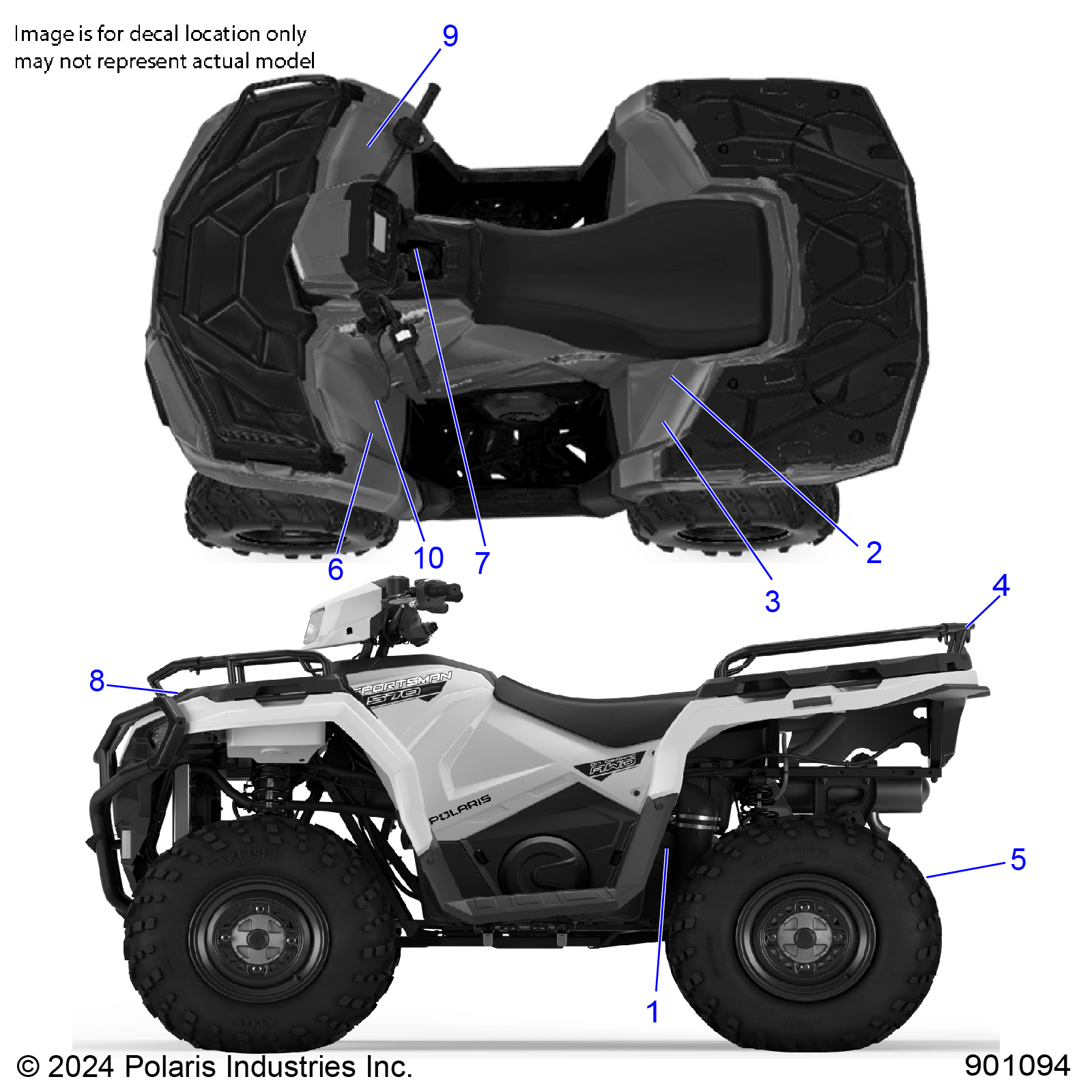 BODY, DECALS, STANDARD - A25SEA57L5 (901094)