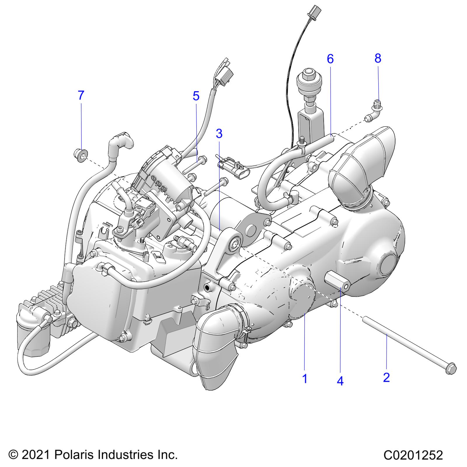 ENGINE, ENGINE and TRANSMISSION MOUNTING - R25HZA15D5 (C0201252)