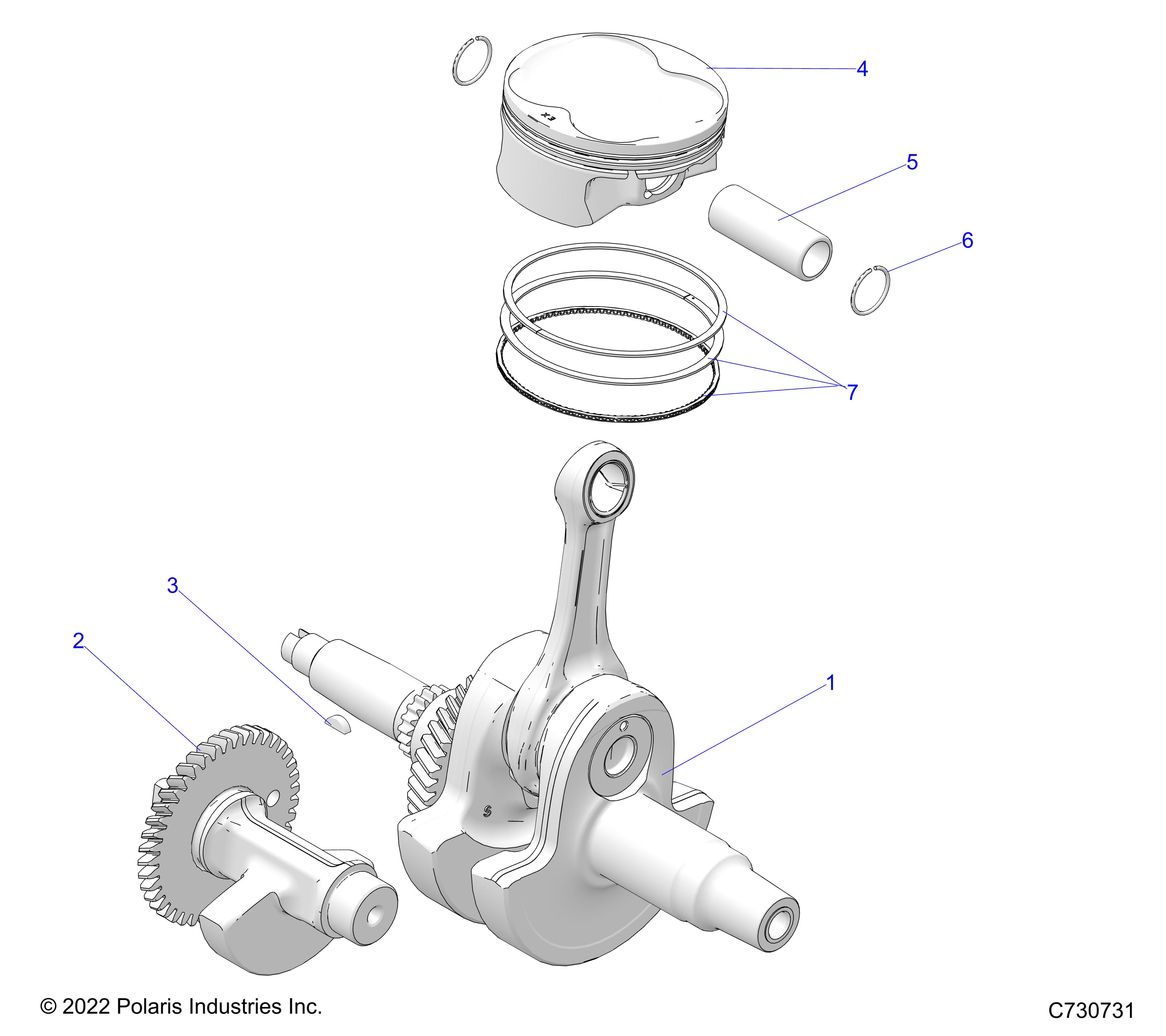 ENGINE, CRANKSHAFT, PISTON and BALANCE SHAFT - R24MAA57F1/MASC1/F1/C9/F9/CK (C730731)