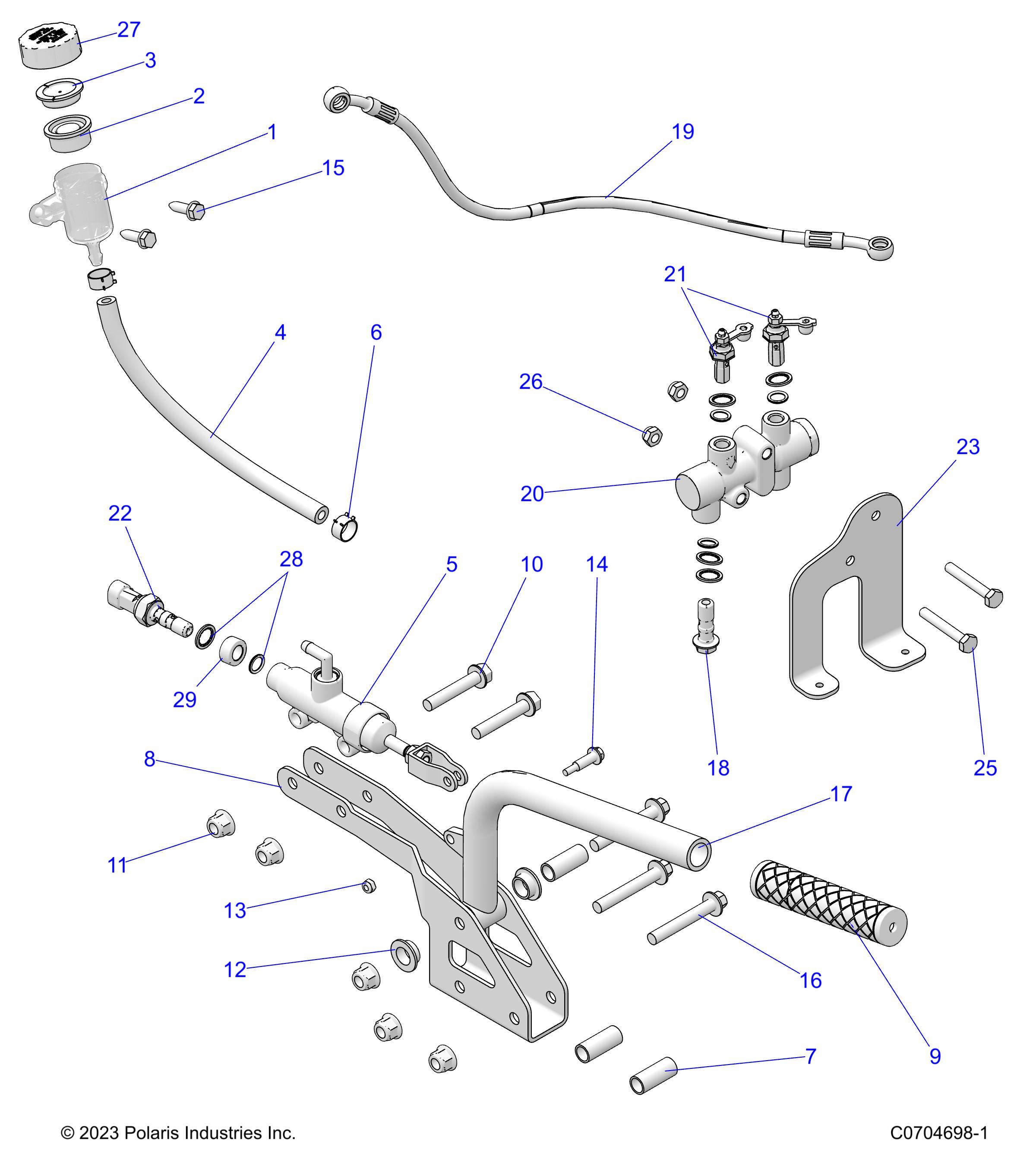 BRAKES, SECONDARY BRAKE - Z25NEE99C4/G4 (C0704698-1)