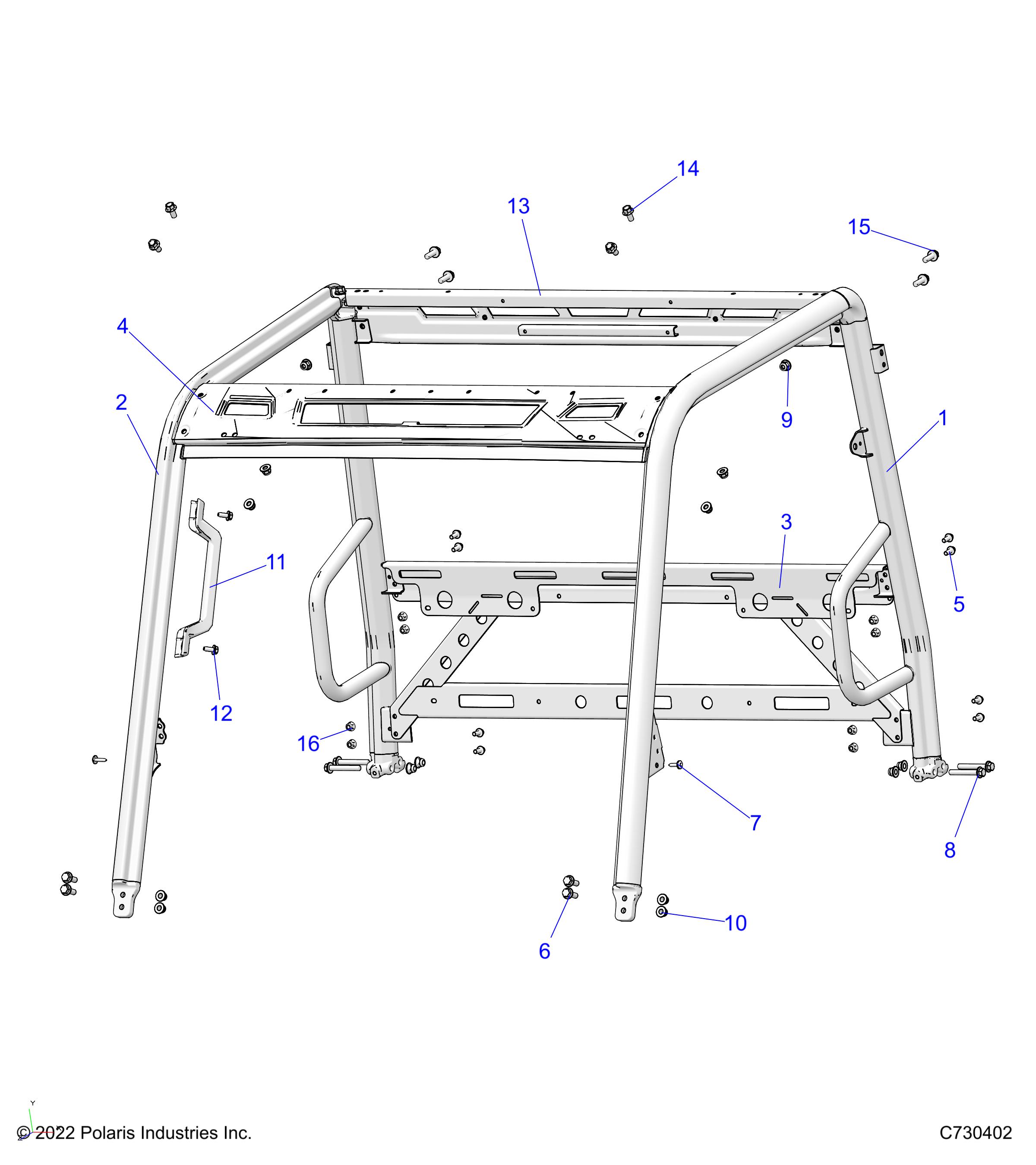 CHASSIS, CAB FRAME - D22M2A57B4/G57B4 (C730402)