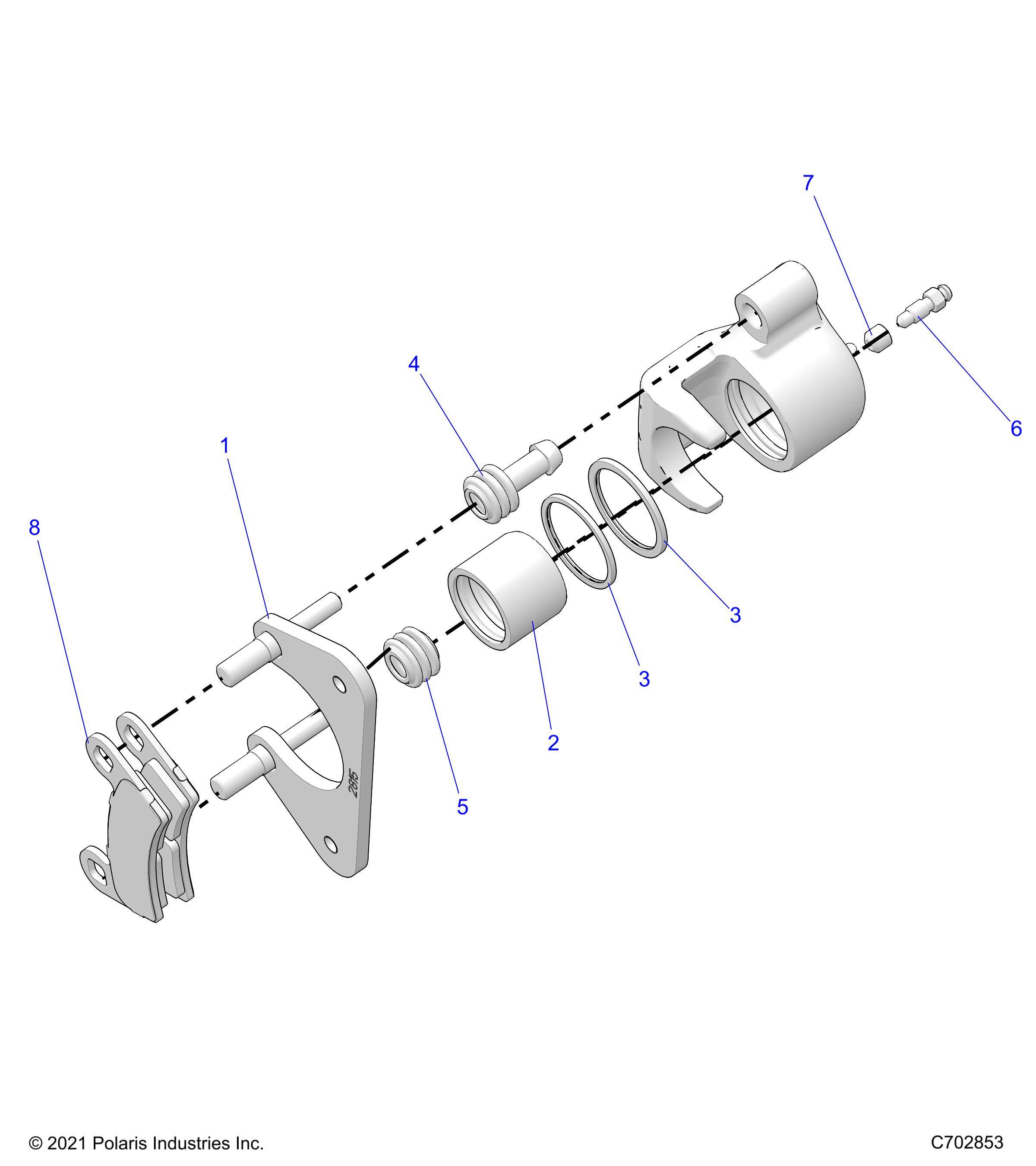 BRAKES, CALIPER, REAR - D24P2AD4B4/ED4B4/FD4B4/GD4B4/UD4B4/VD4B4/WD4B4/YD4B4 (C702853)