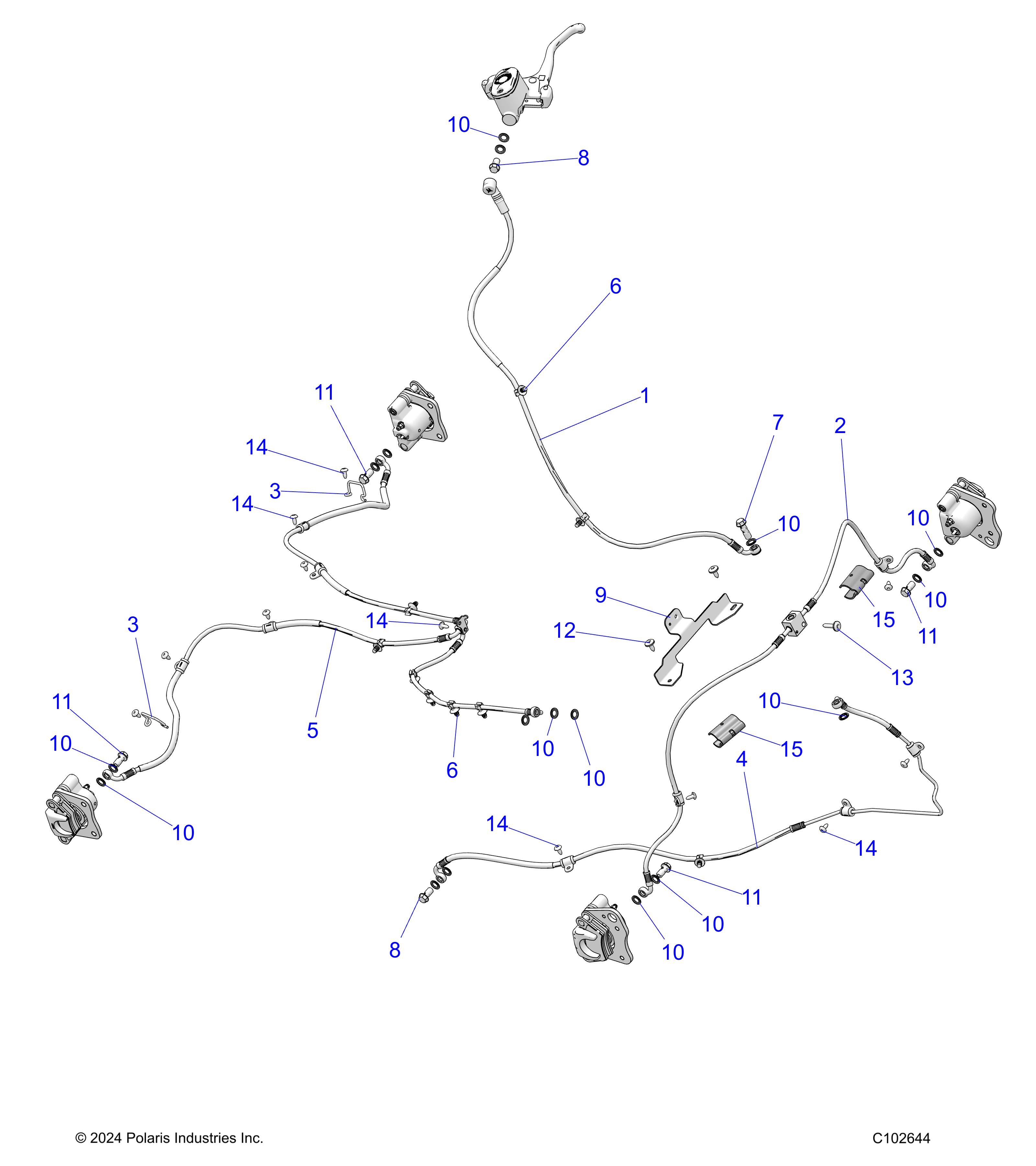 BRAKES, BRAKE LINES - A25SKE57C1/CK (C102644)