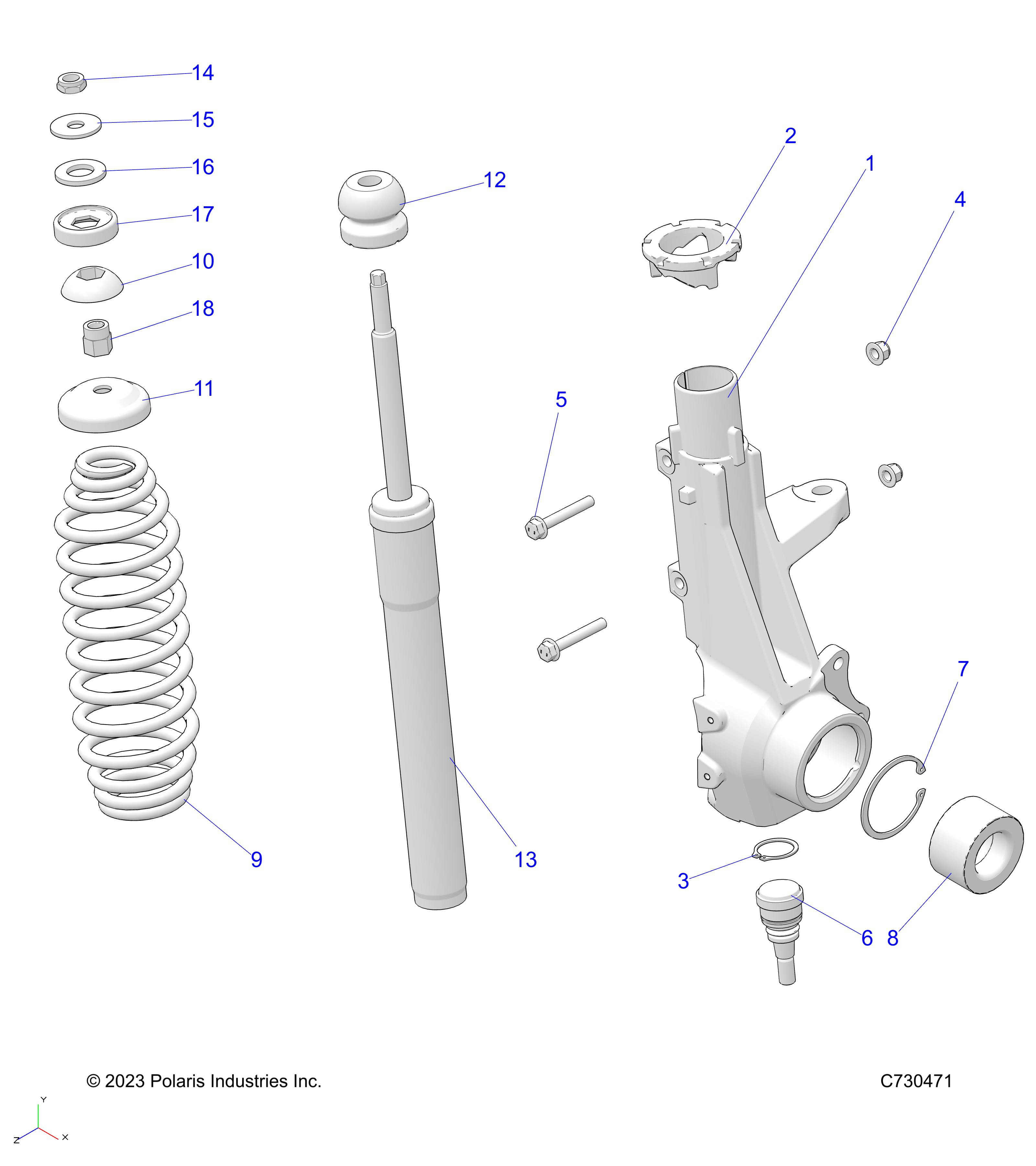 SUSPENSION, FRONT STRUT - R25M4E57BL5 (C730471)