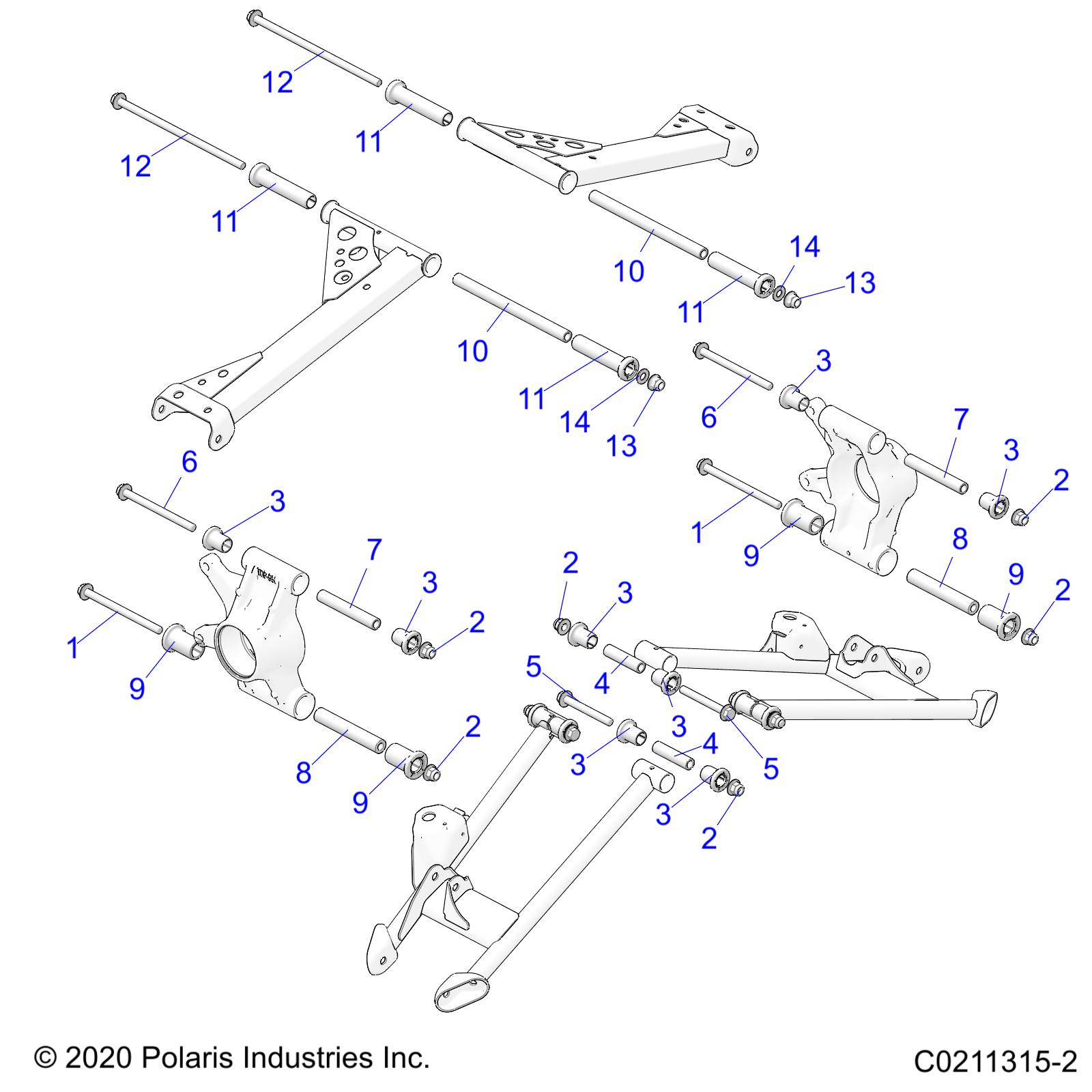 SUSPENSION, REAR CONTROL ARM MOUNTING - A20SXA85A1/A7/CA1/CA7/E85A9/AF/AP/CA9/CAF/CAP/V85AP/CAP (C0211315-2)