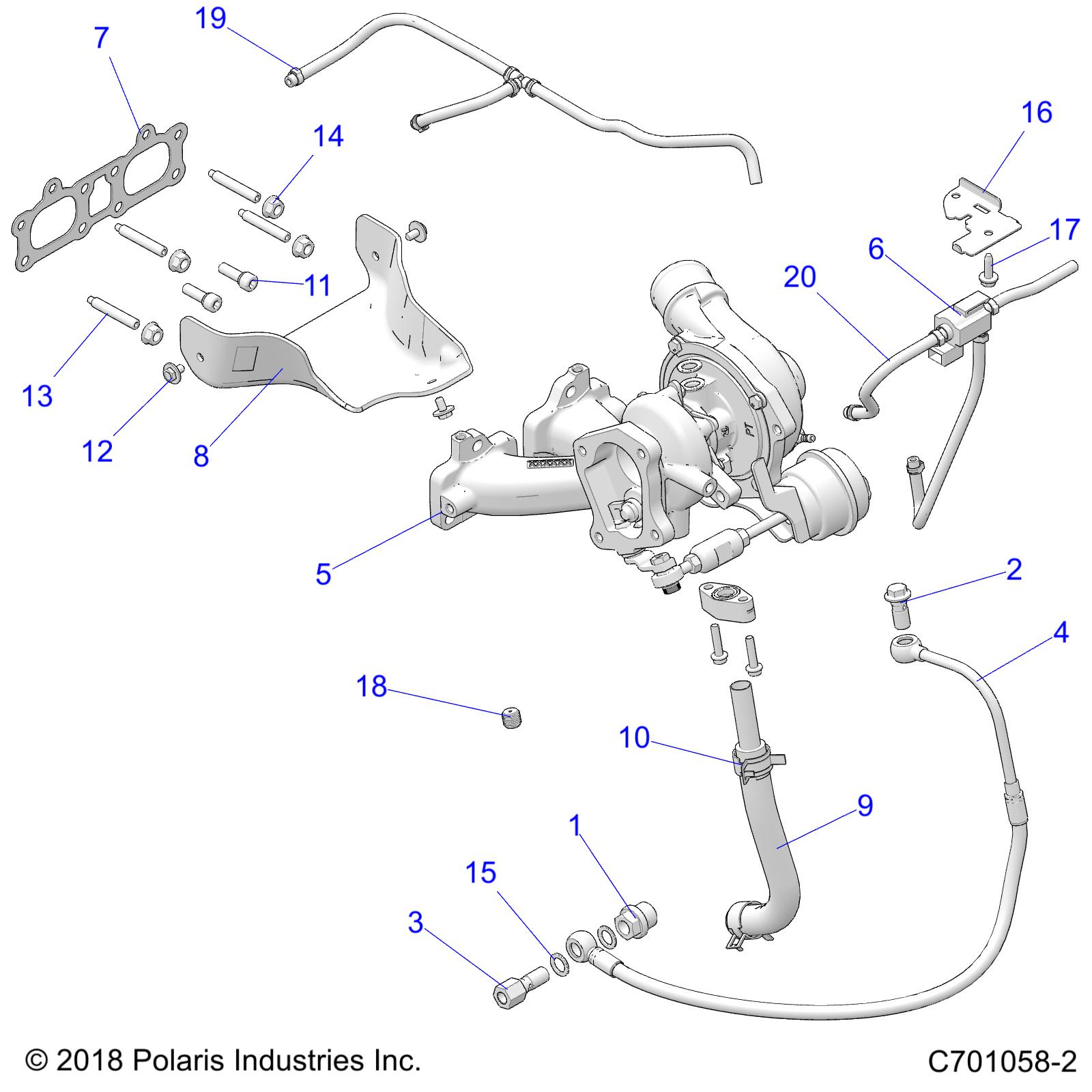 ENGINE, TURBO CHARGER MOUNTING - Z21PAE92AE/AN/BE/BN/L92AL/AT/BL/BT (C701058-2)