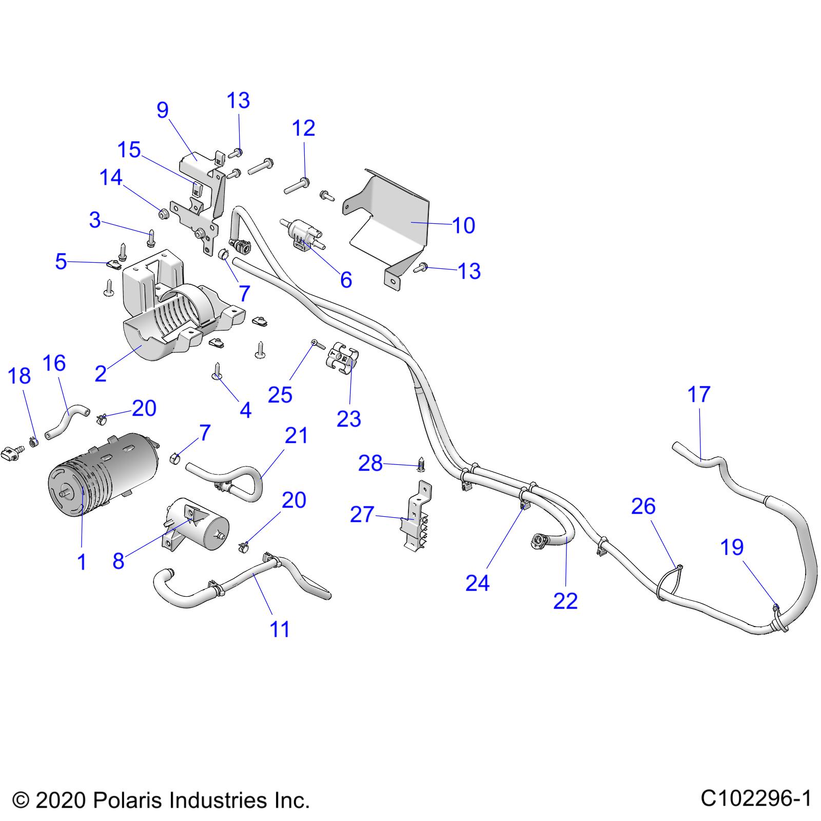 BODY, FUEL TANK EVAP SYSTEM - A21SEZ57BM/BN (C102296-1)