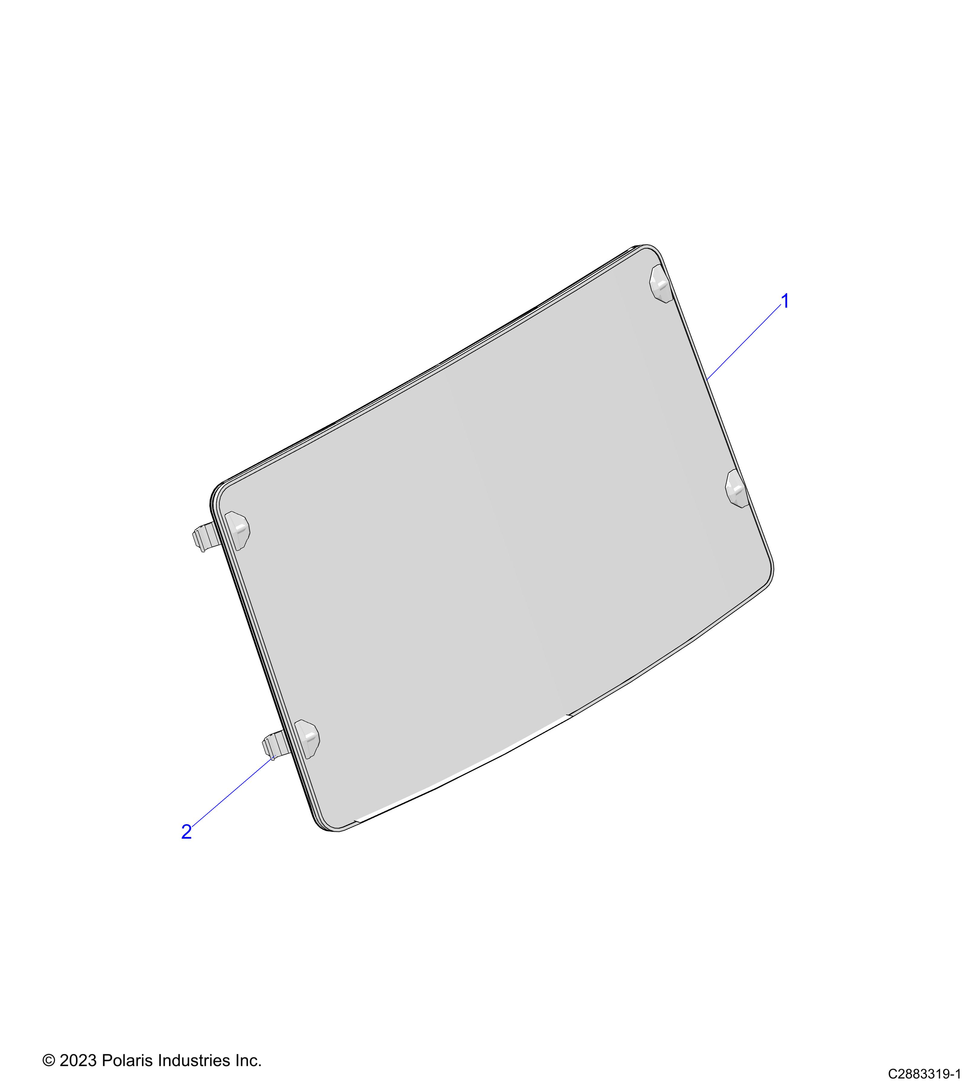 BODY, WINDSHIELD, POLY - D24M4U57B4/W57B4 (C2883319-1)