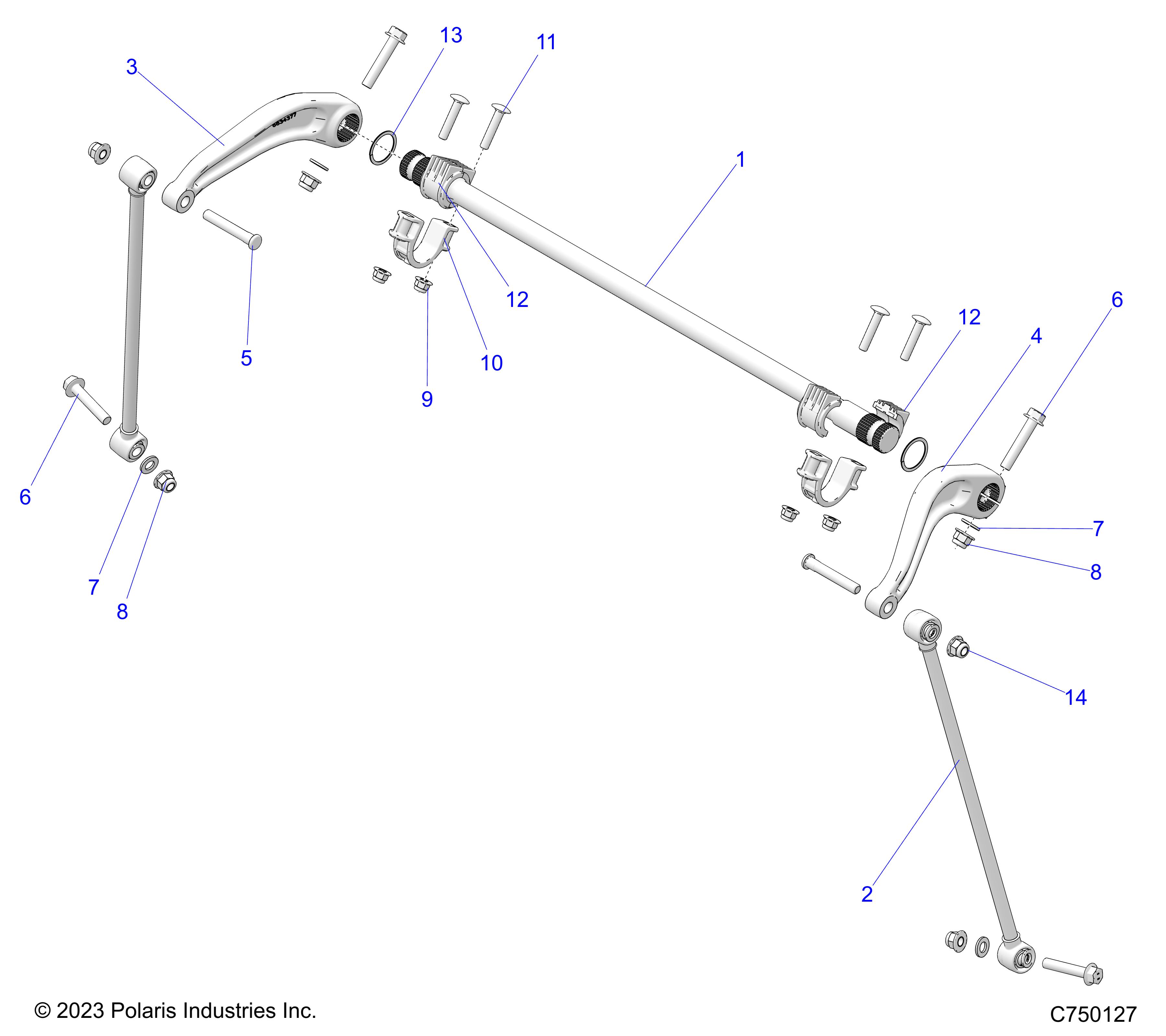 SUSPENSION, REAR STABILIZER BAR - Z25RPD2KAK/BK/AJ/BJ/AM/BM (C750127)