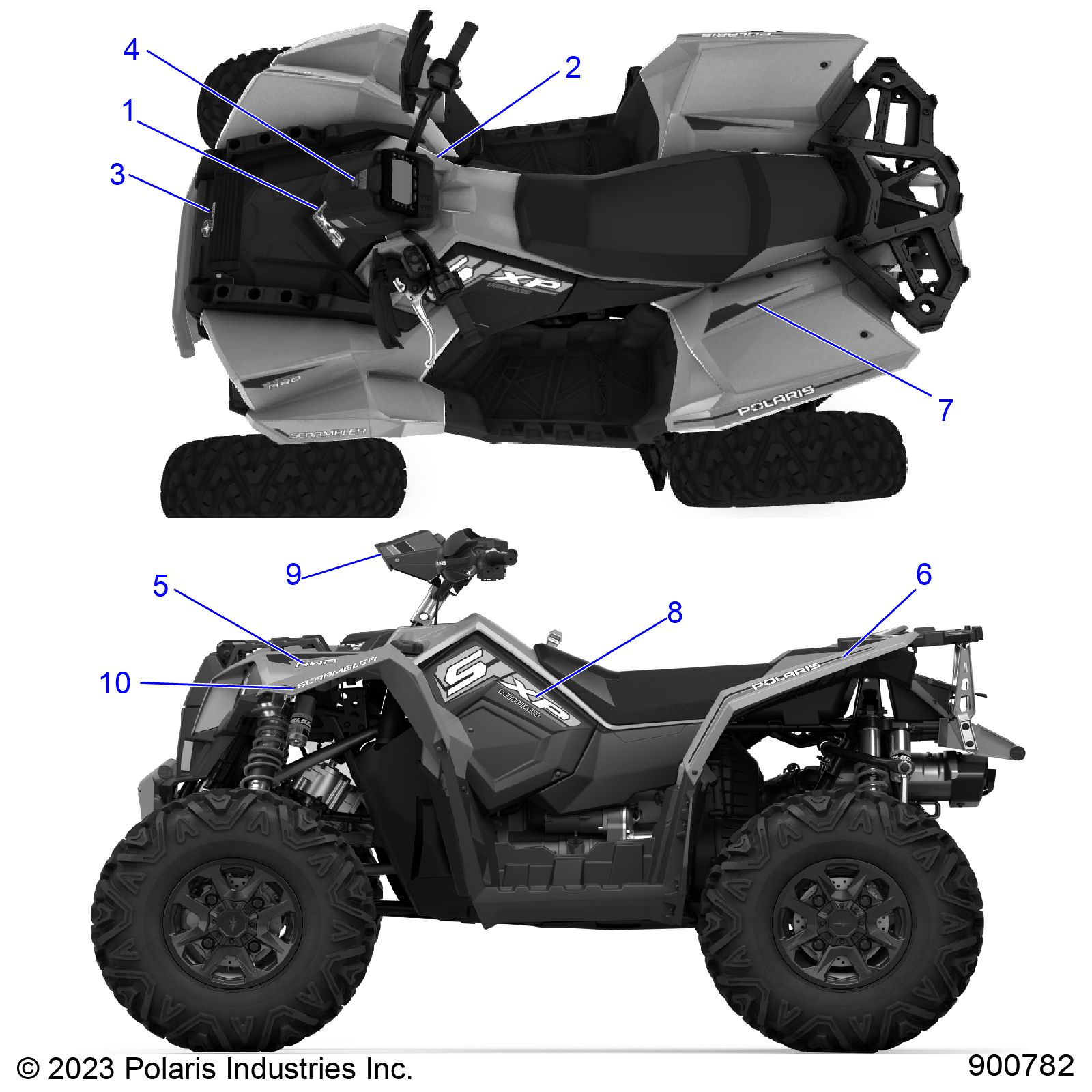 BODY, DECALS, GRAPHIC - A24SGS95CT/S95FT (900782)