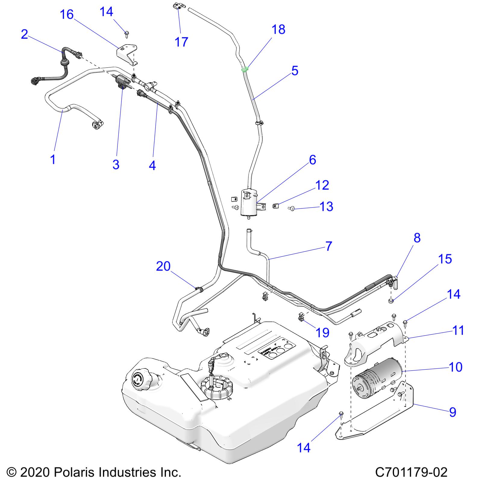 BODY, FUEL LINES, EVAP - Z21PAE92BE/BN/L92BL/BT (C700317-1)