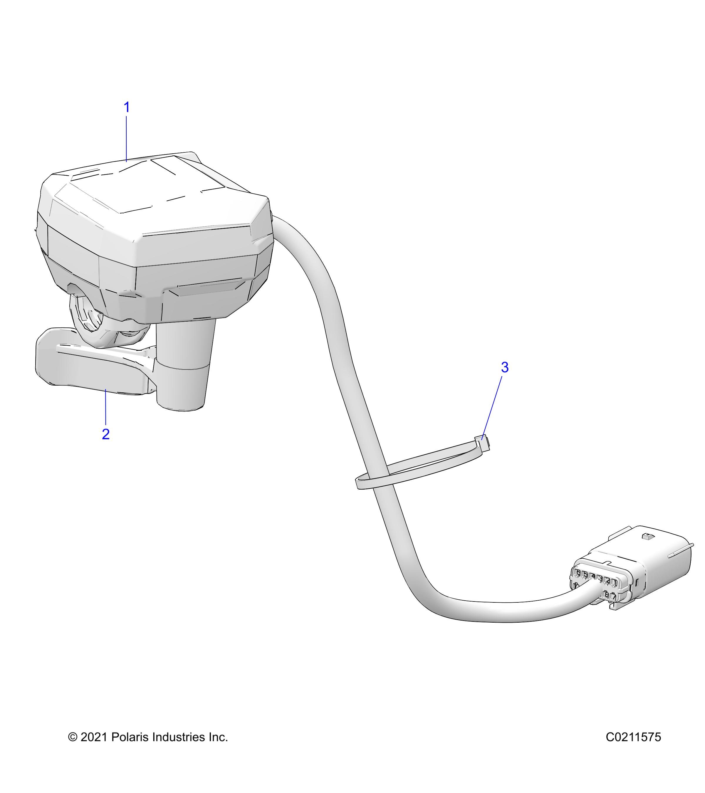 STEERING, CONTROLS, THROTTLE ASM. - A22SHR57AJ (C0211575)