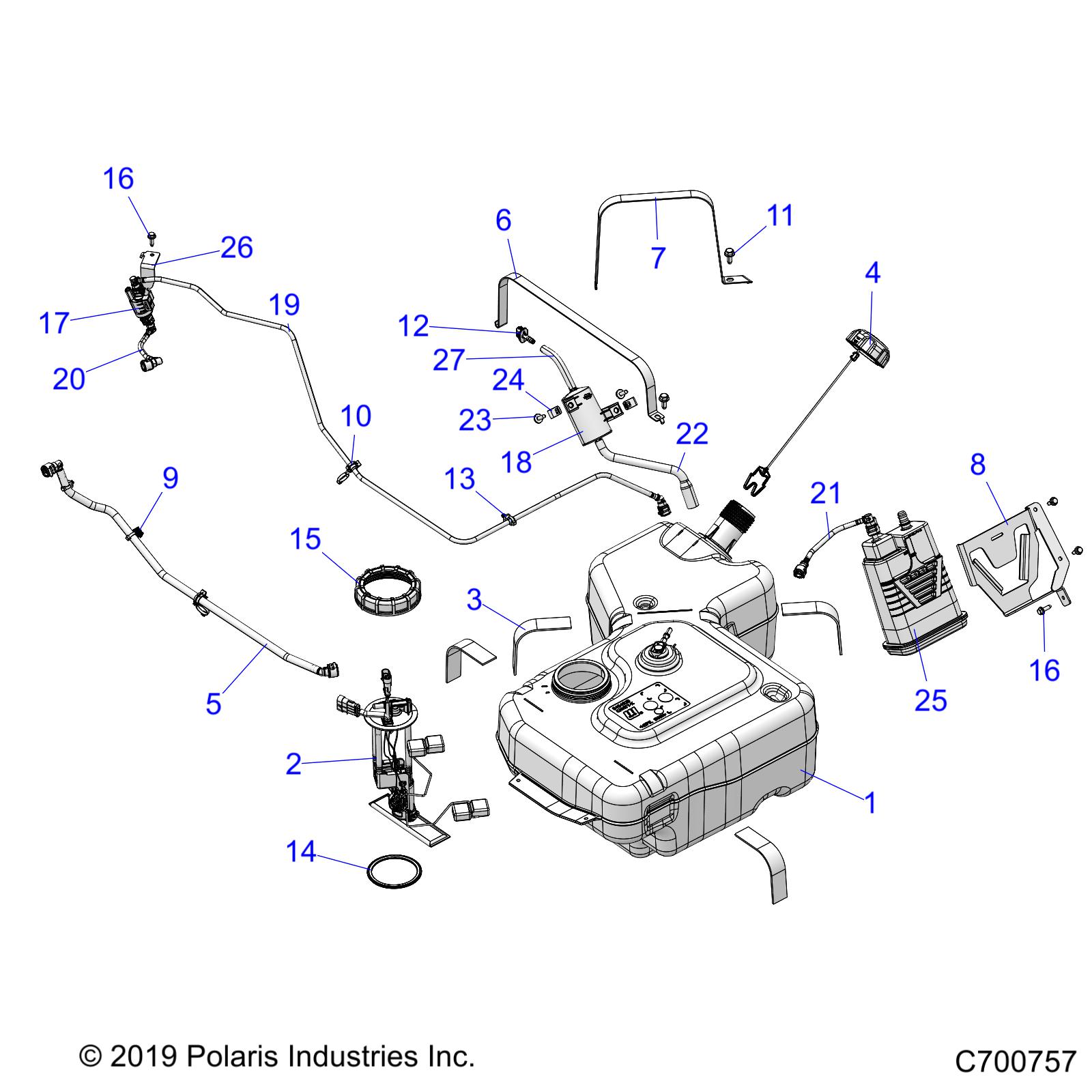 BODY, FUEL TANK, EVAP - R21TAE99B1/B7/B9 (C700757)