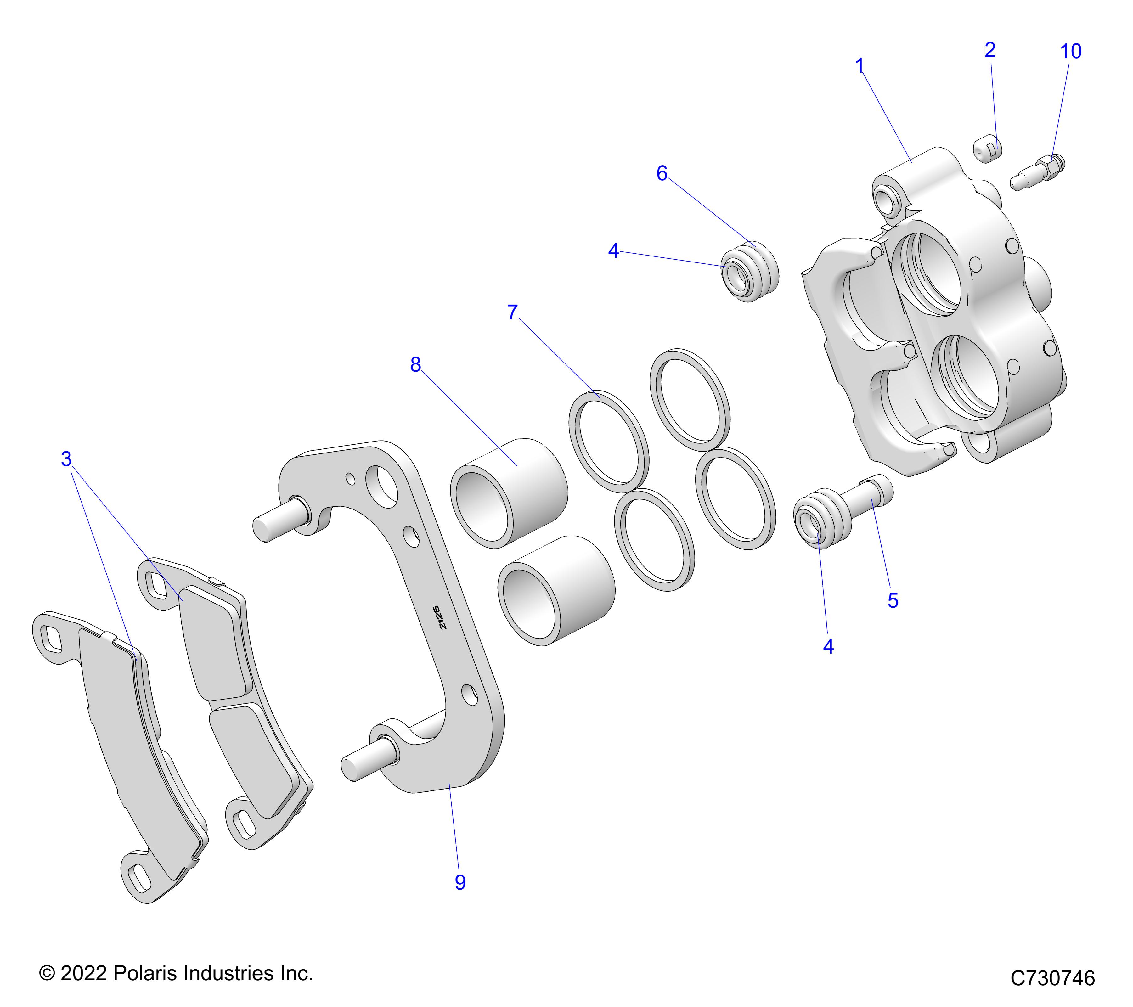 BRAKES, CALIPER, FRONT - R24M4U57Z4/B4/Z9/B9 (C730746)