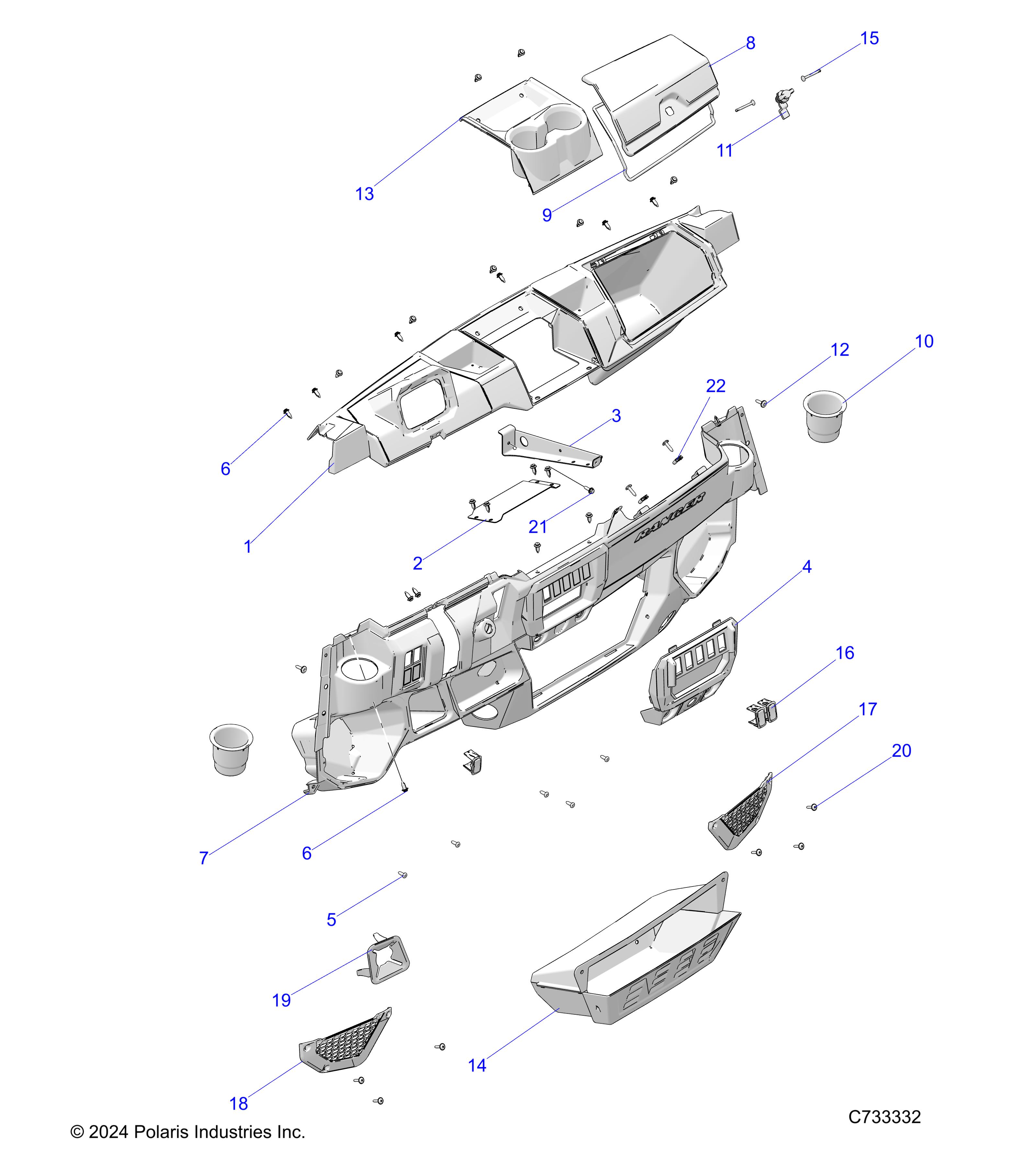 BODY, DASH - R25TAE99FM/TAS99CM/GM (C733332)