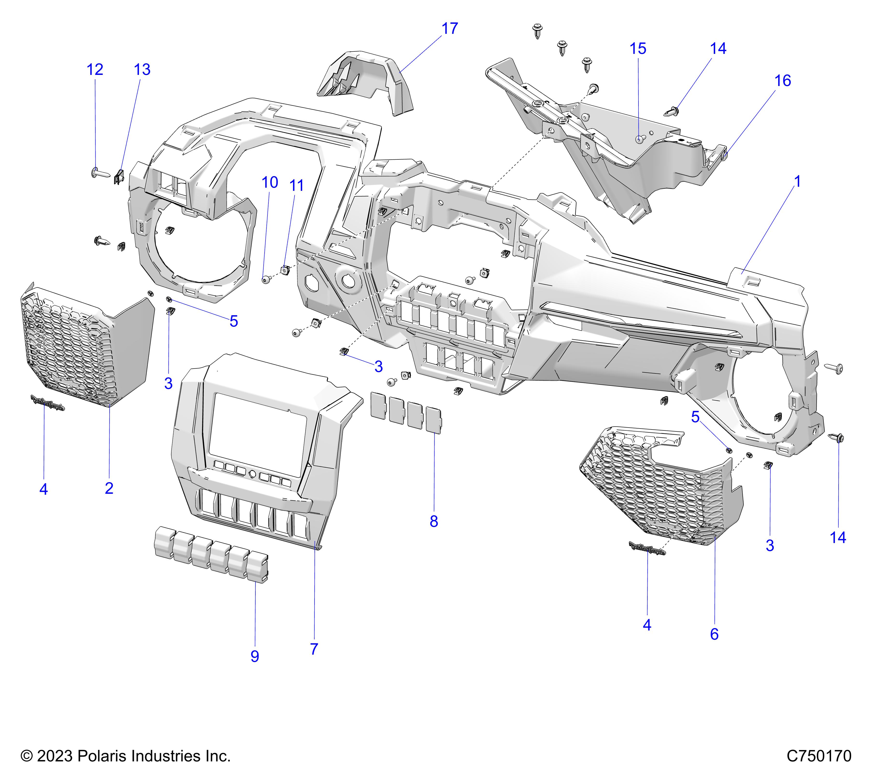 BODY, DASH LOWER - Z25XPD92A/92B (C750170)