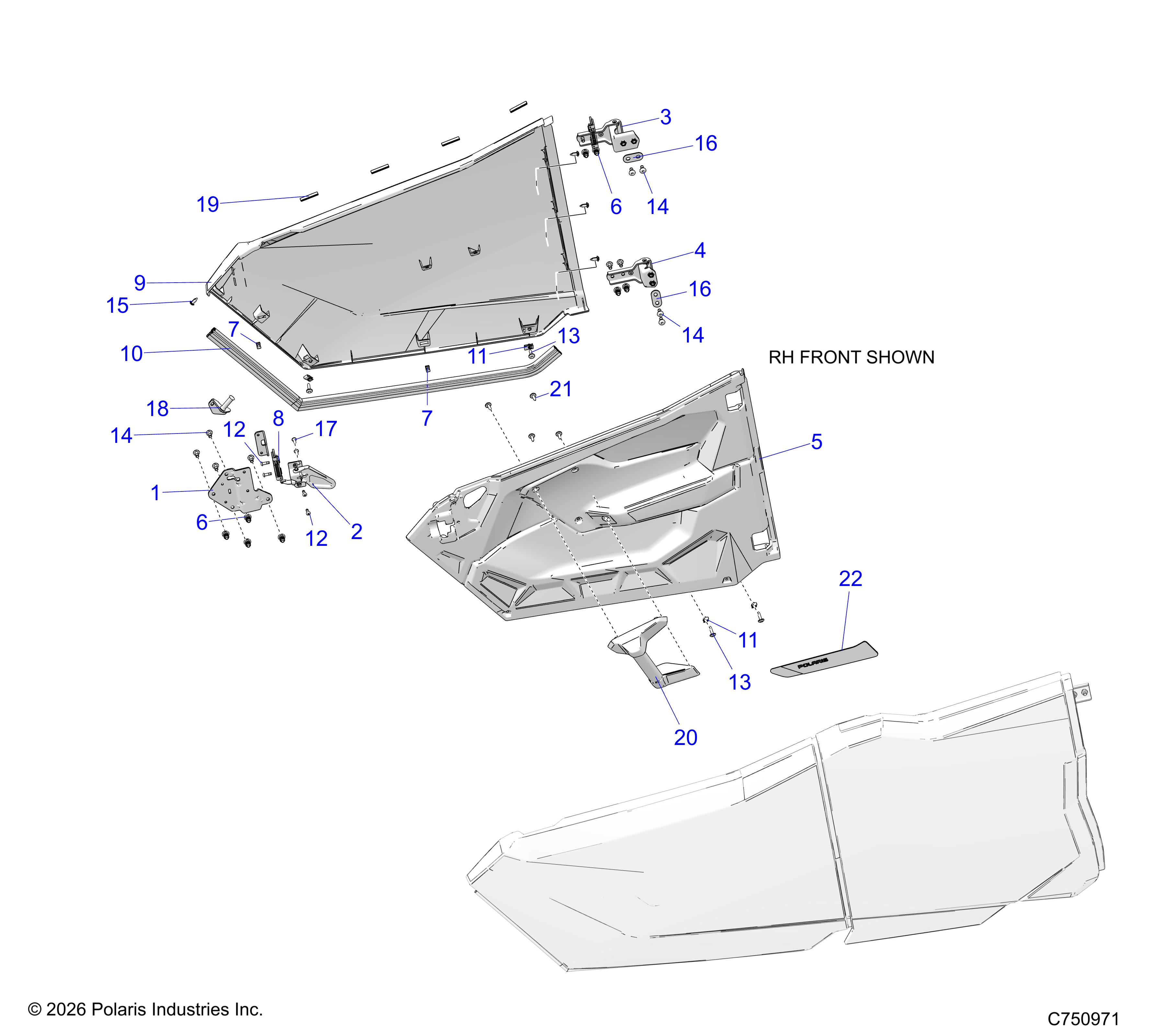 BODY, DOORS, FRONT - Z26R4P2KBL (C750971)