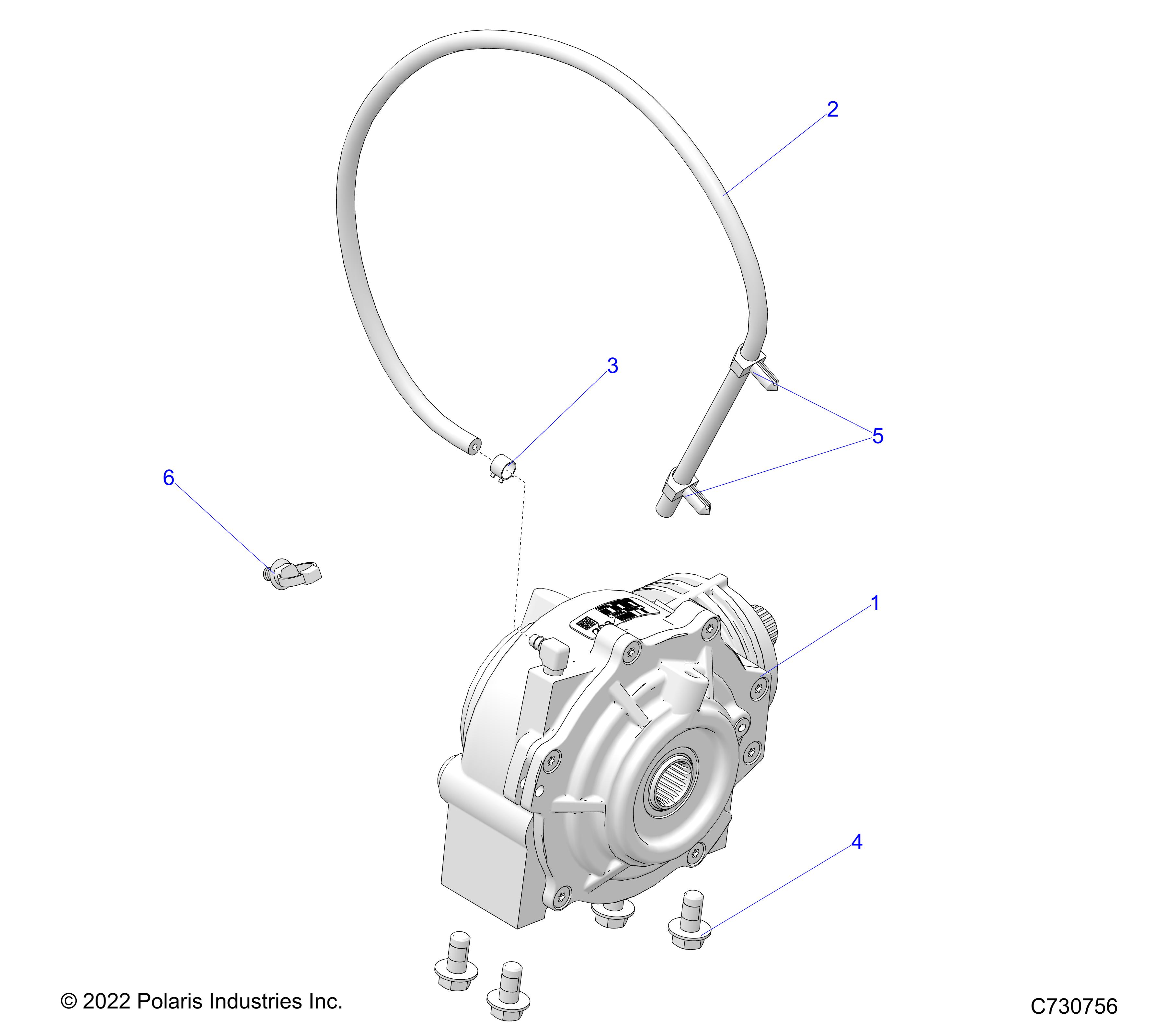 DRIVE TRAIN, FRONT GEARCASE MOUNTING - R23CCA57A1/A7 (C730756)