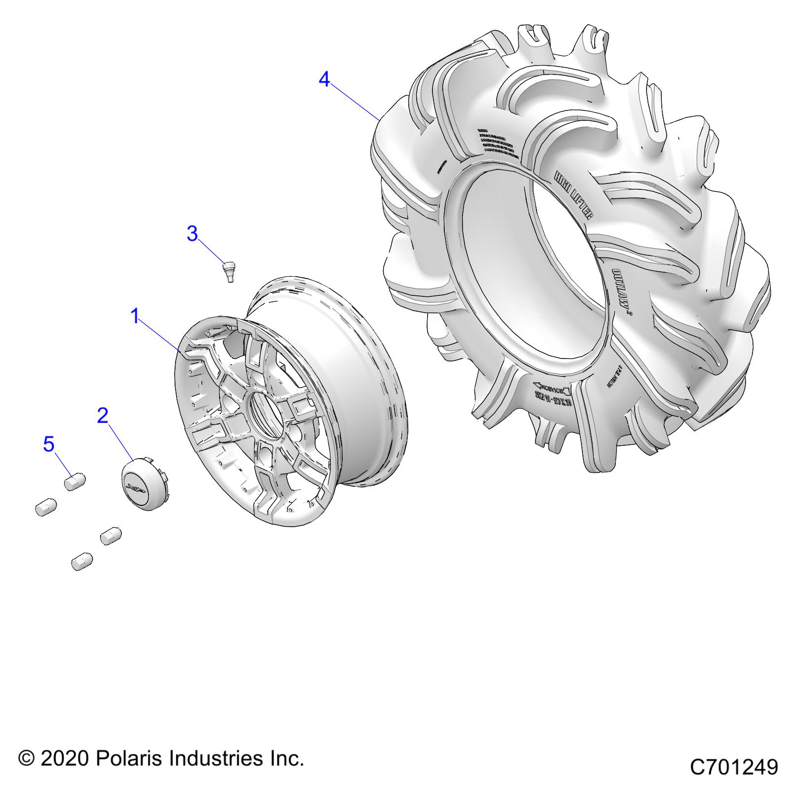 WHEELS, REAR - R21RRB99AZ/BZ (C701249)