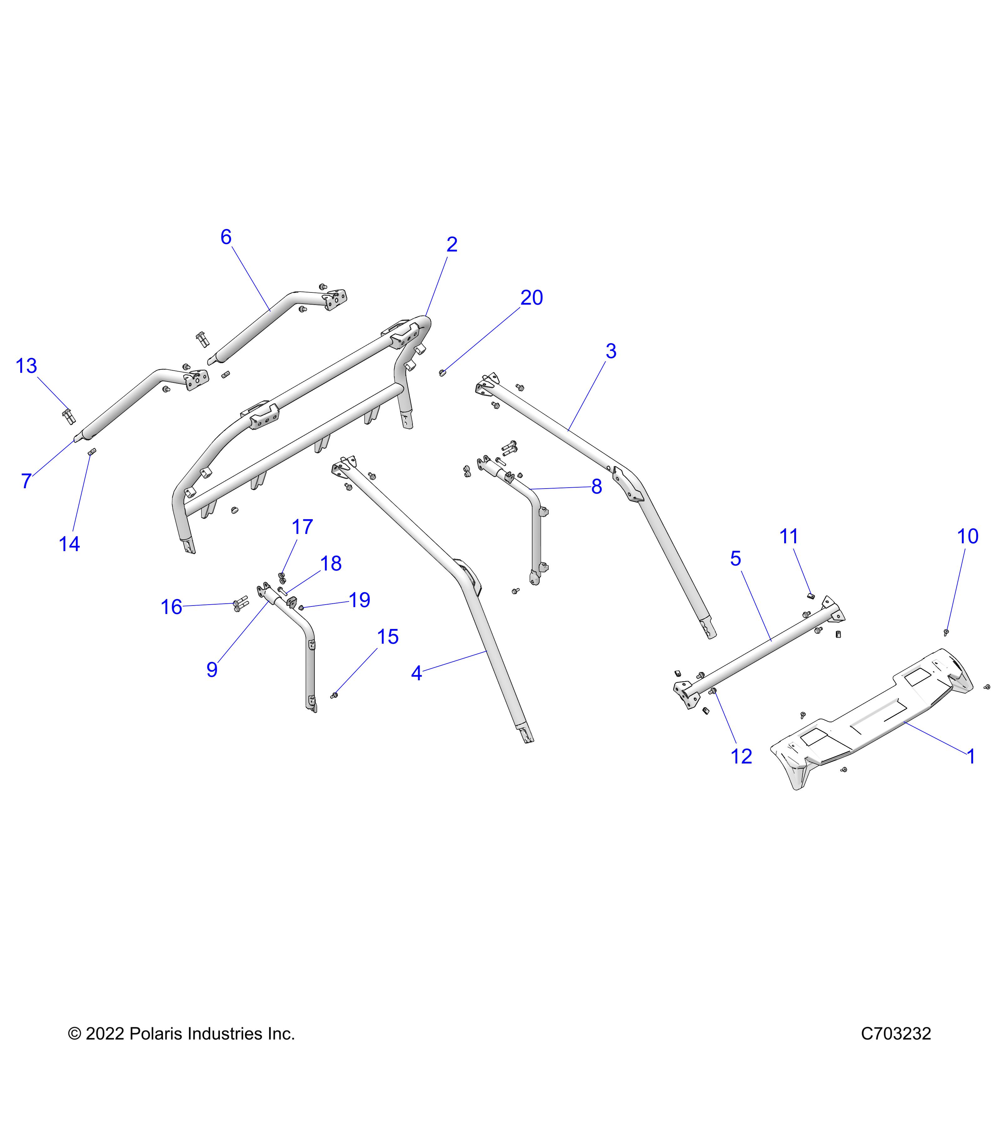 CHASSIS, CAB FRAME - Z23NAE99FR/SCR/FR (C703232)