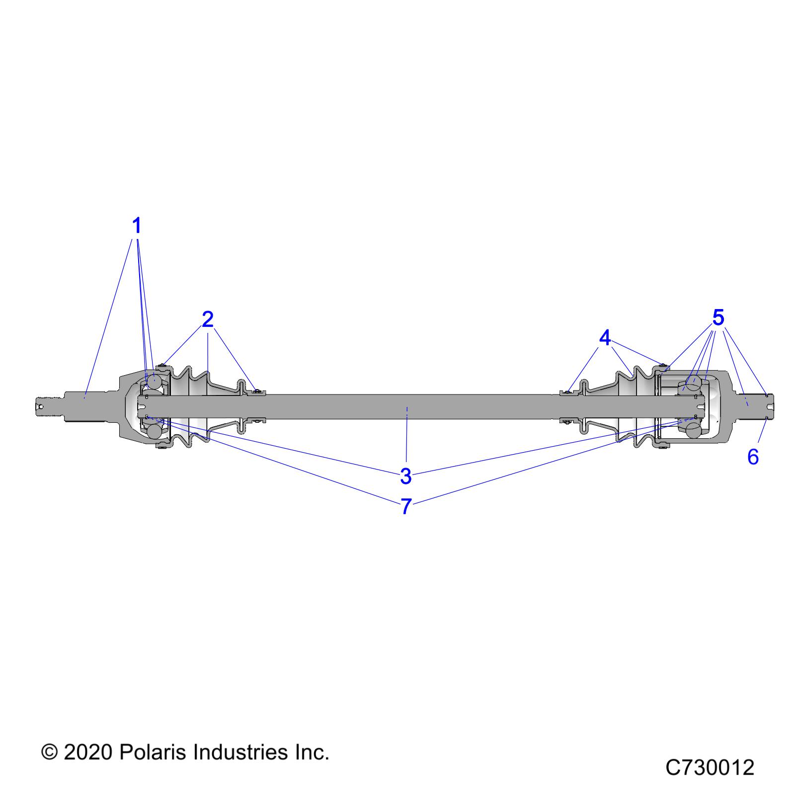 DRIVE TRAIN, DRIVE SHAFT, FRONT - D24M2A57B4/G57B4/U57B4/W57B4 (C730012)