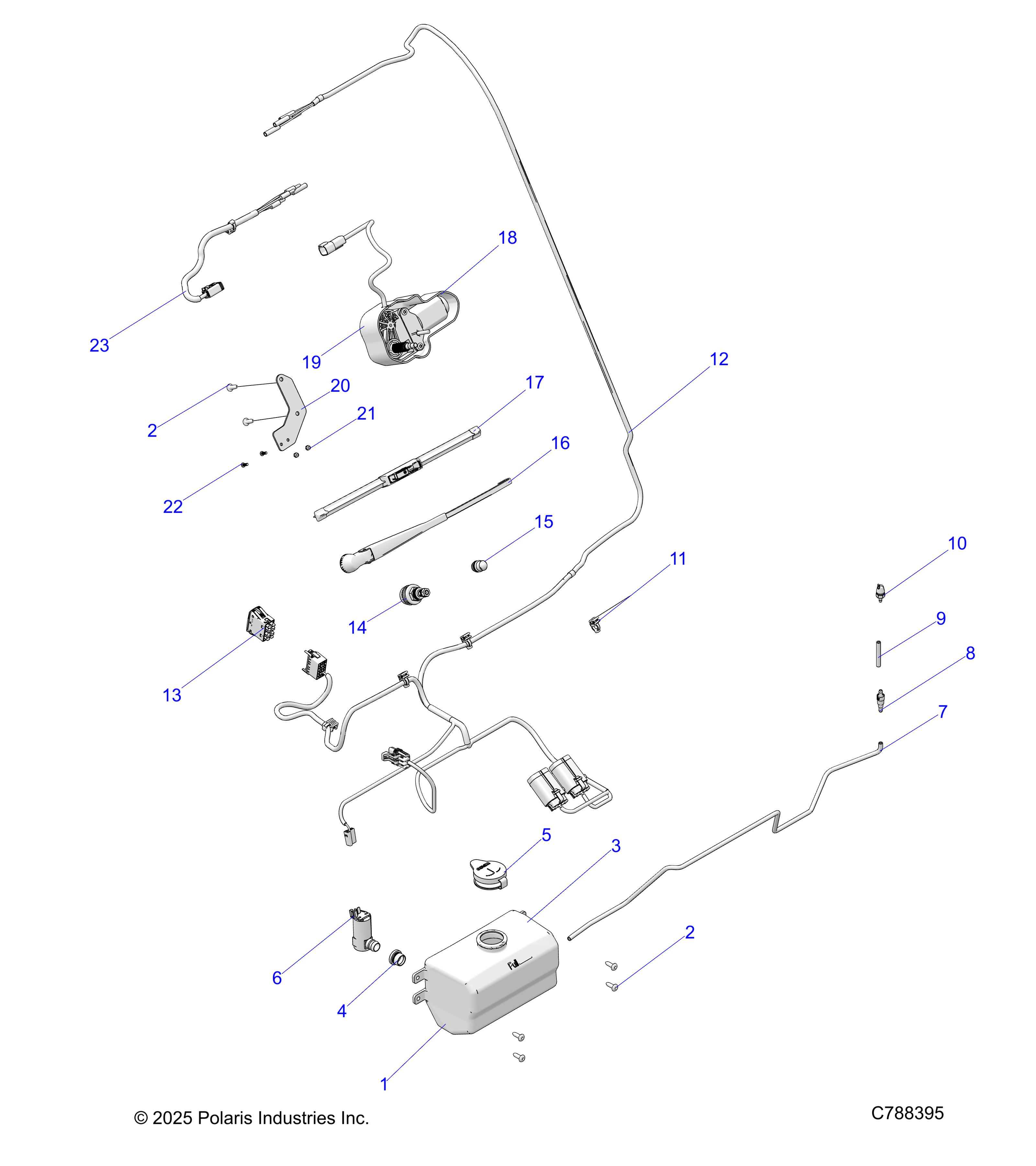 BODY, WATER BOTTLE PUMP ASM AND WIPER KIT - (R23RRV99AC/RR299AC) (C788395)