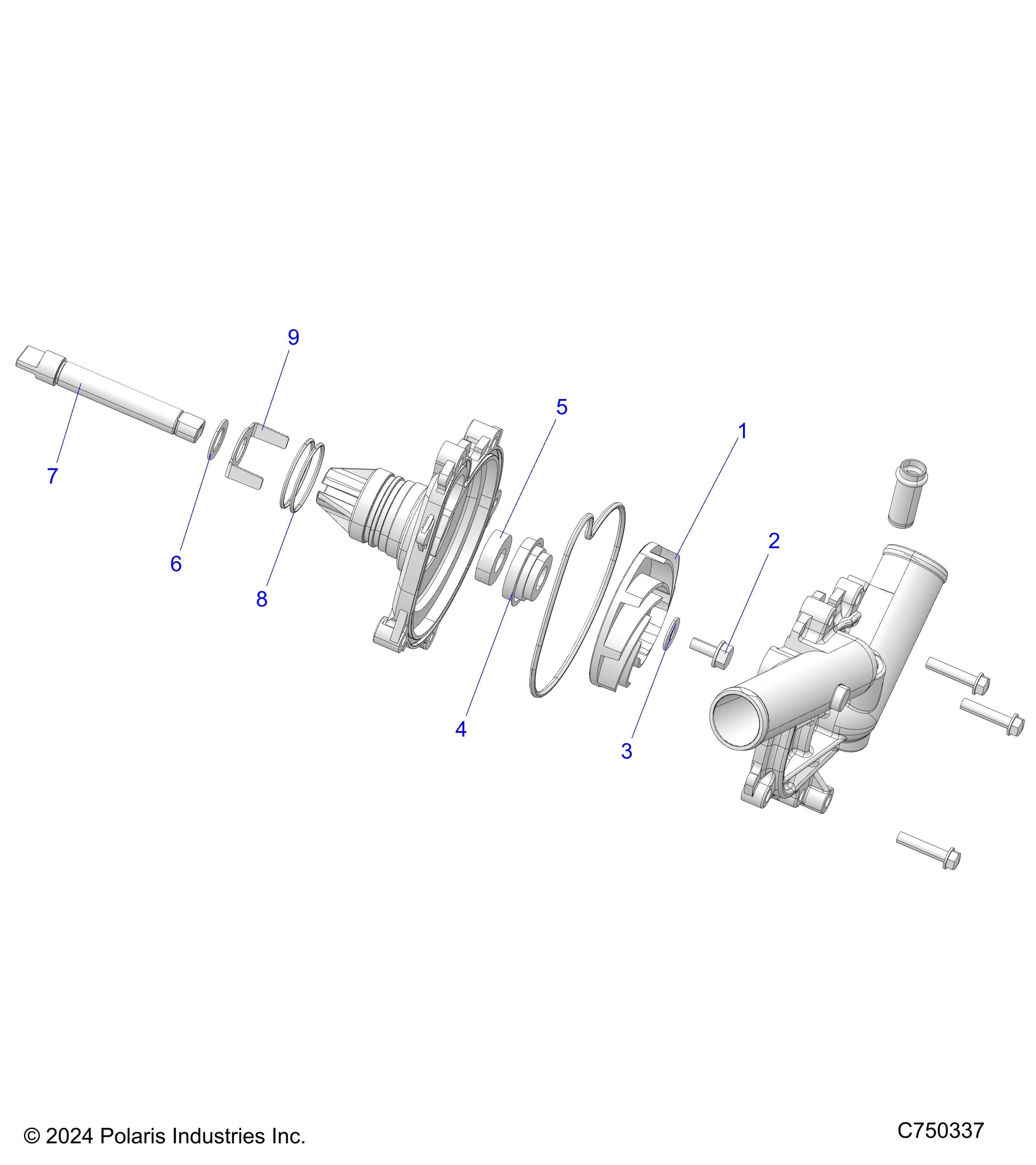 ENGINE, WATERPUMP ASSEMBLY - Z25ASE99F5/C5 (C750337)