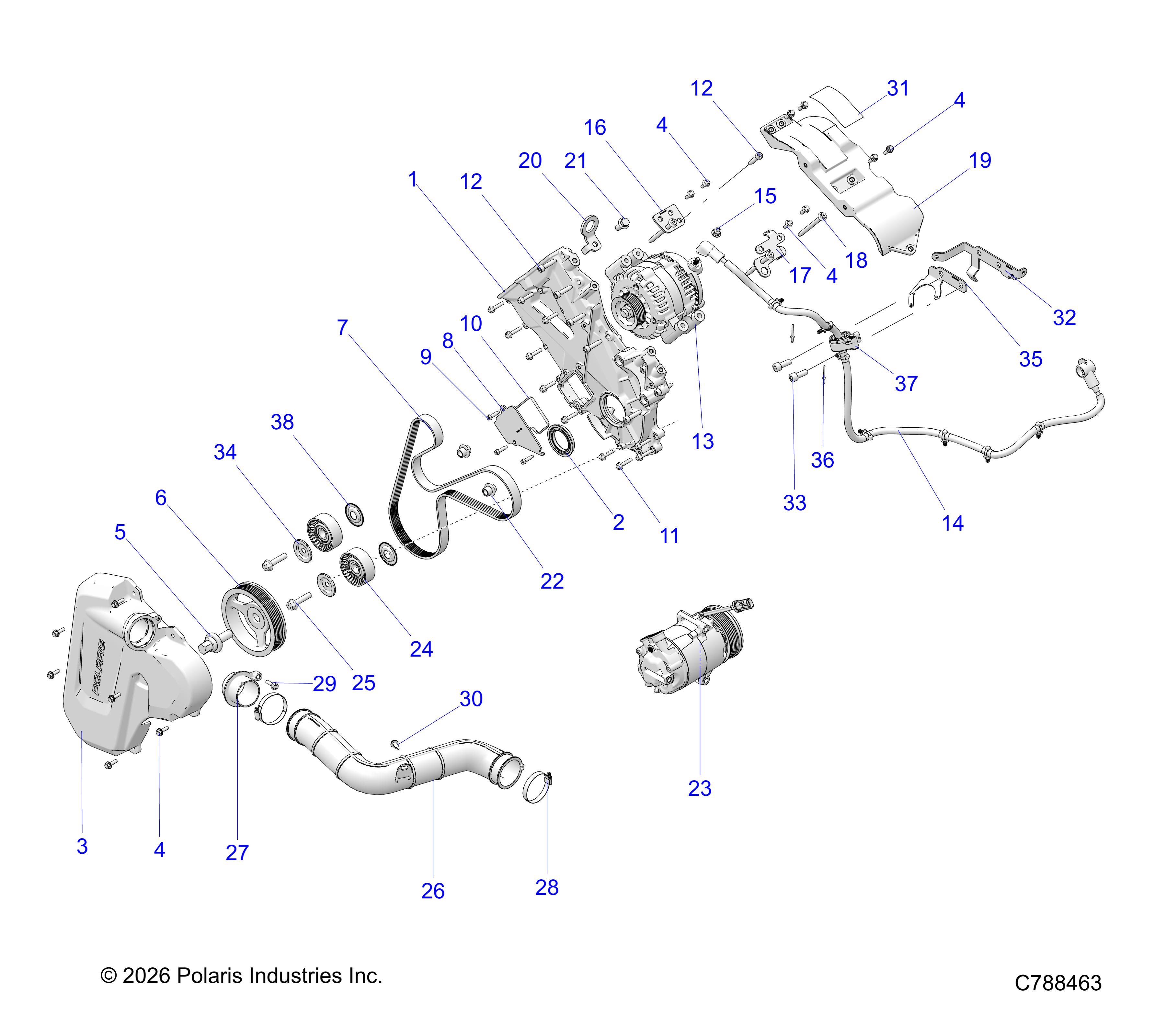 ENGINE, ALTERNATOR - R26XAN1RBB (C788463)