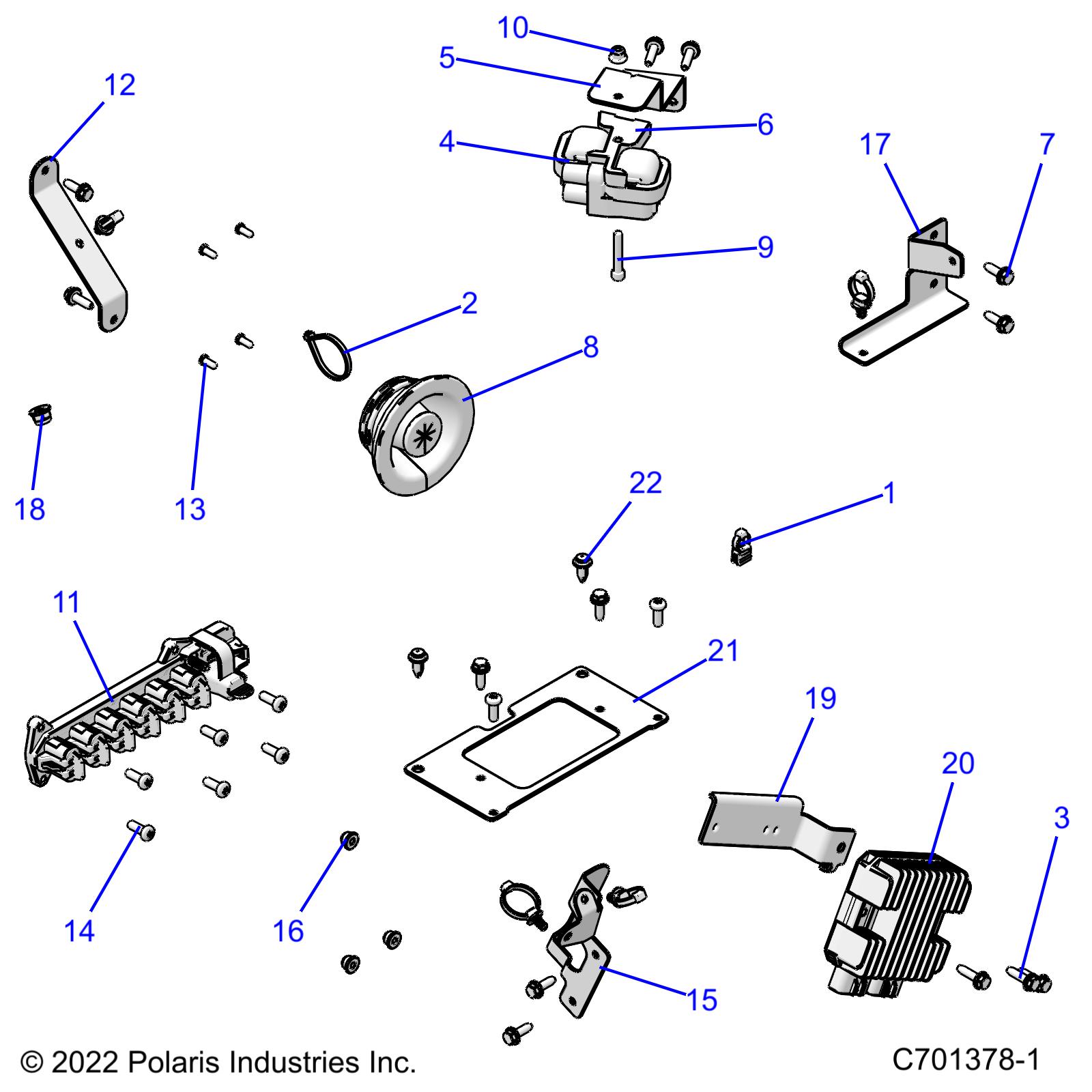 ELECTRICAL, WIRE HARNESS, COMPONENTS - R22RSM99AG (C701378-1)