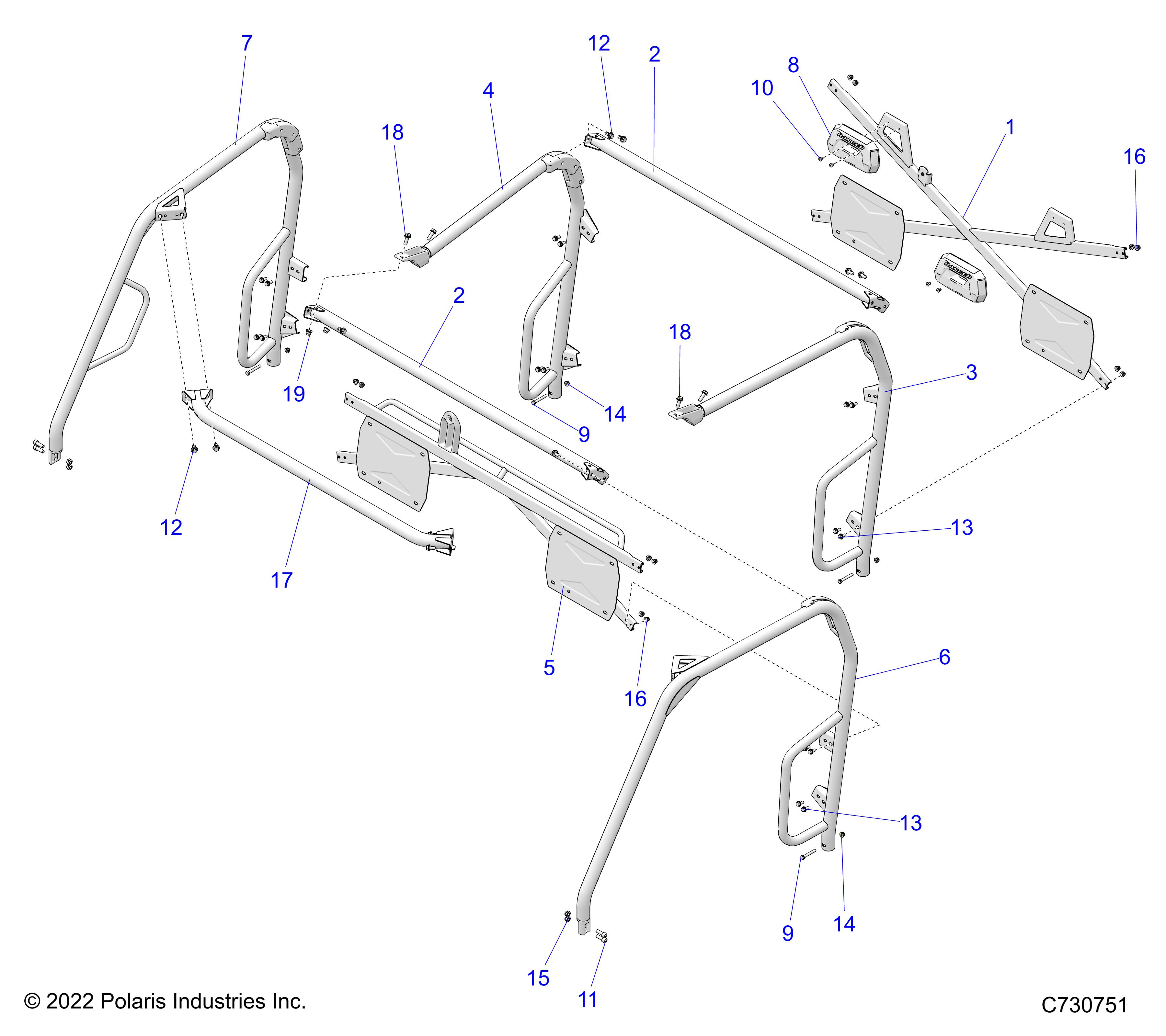 CHASSIS, CAB FRAME - R23CDA57A1 (C730751)