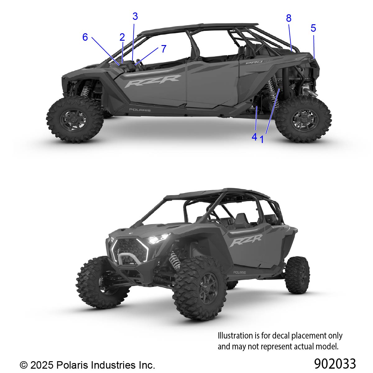 BODY, DECALS WARNING - Z26X4D92SH/SN (902033)