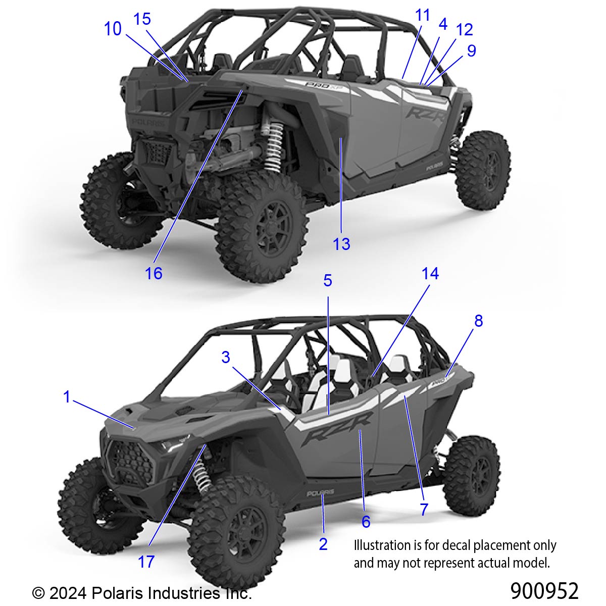 BODY, DECALS - Z25X4B92AP/BP (900952)