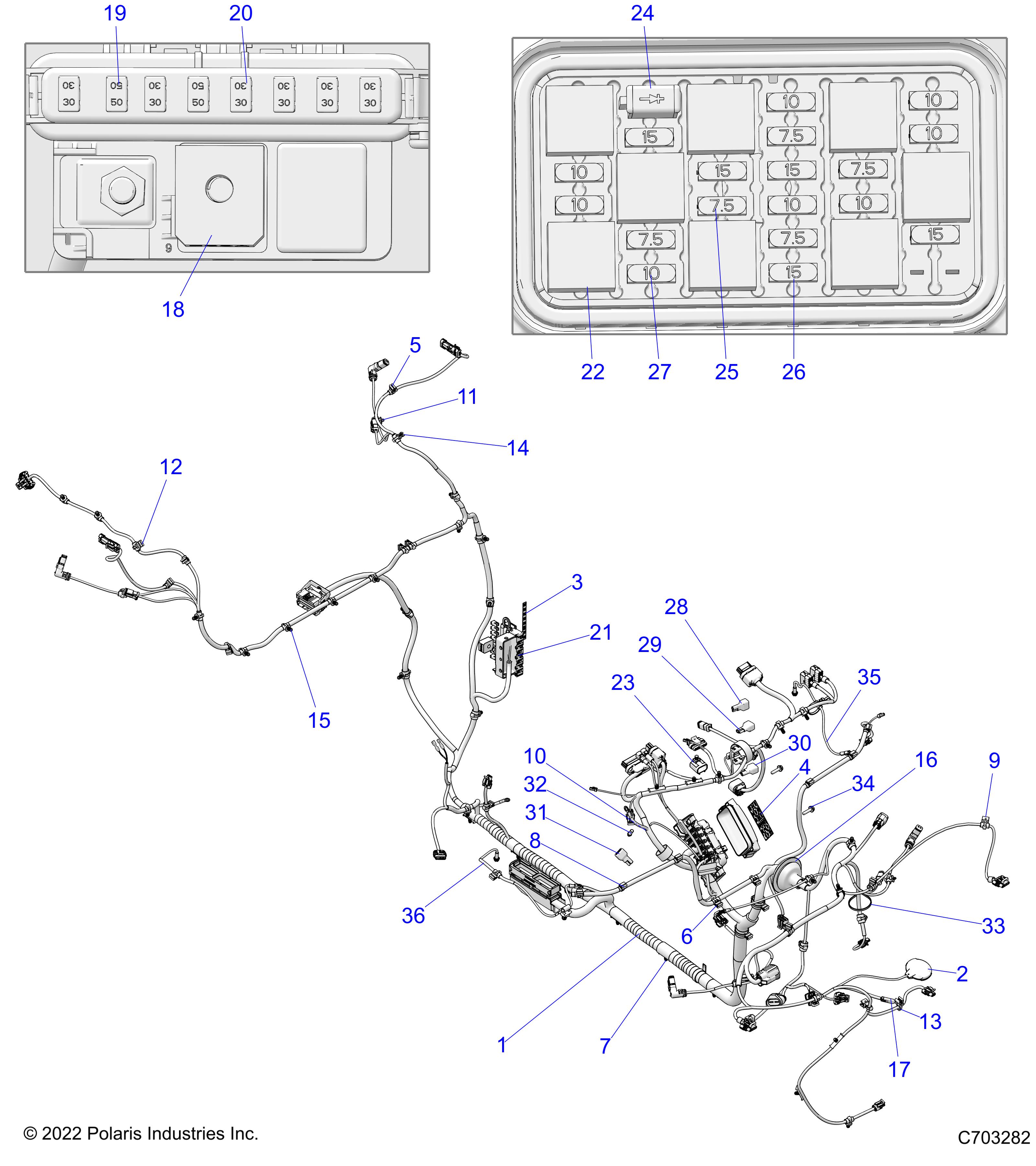 ELECTRICAL, WIRE HARNESS, CHASSIS - Z23RGU2KAN/BN  (C703282)