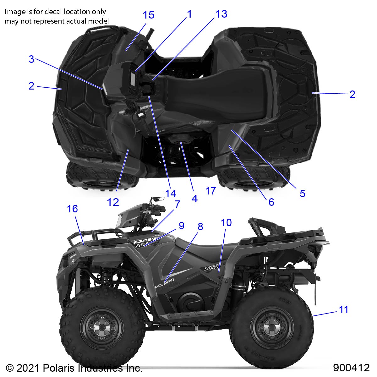 BODY, DECALS - A22SEA57F1/T57C1/C2/F1 (900412)