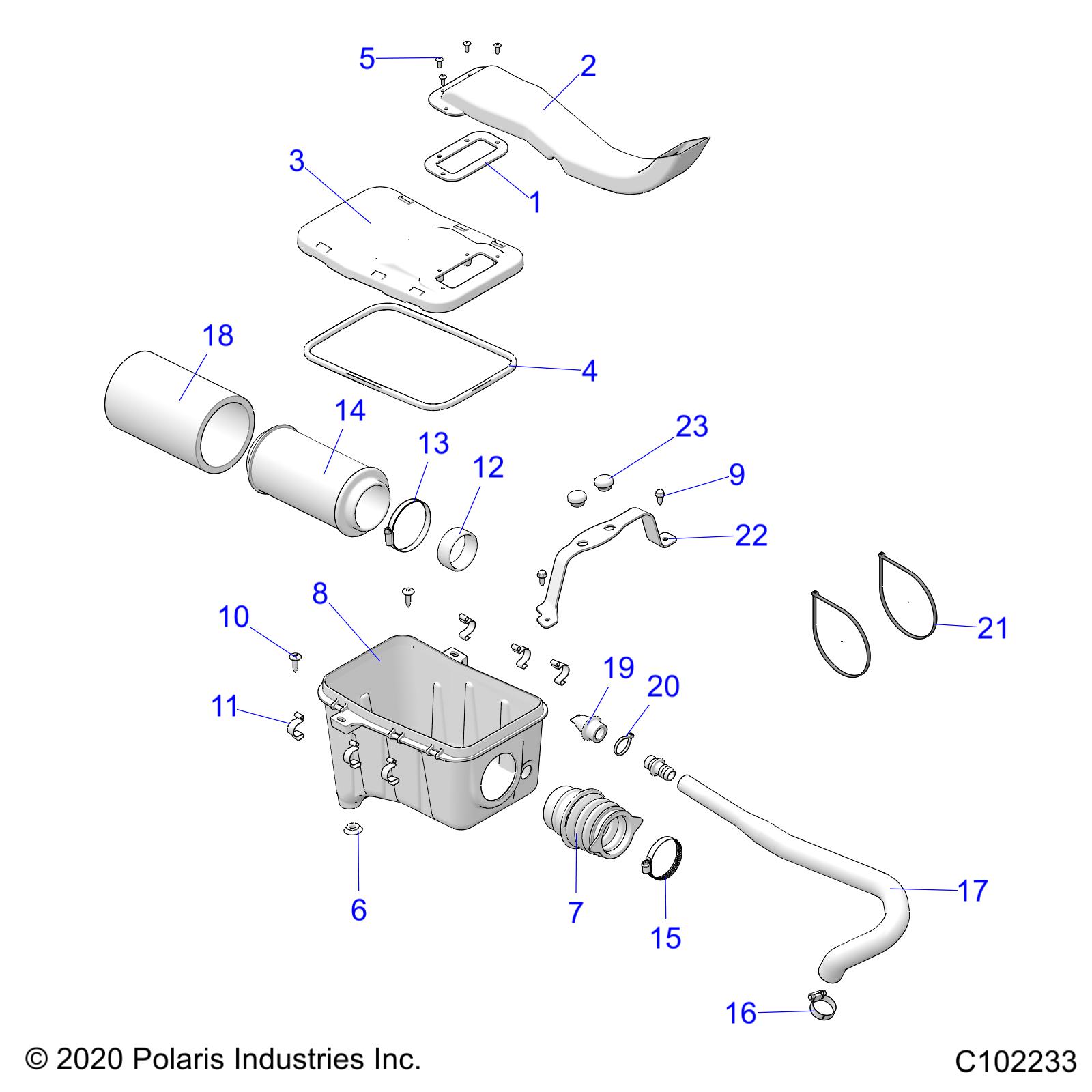 ENGINE, AIR INTAKE SYSTEM - A21SDE57A4/B4 (C102233)