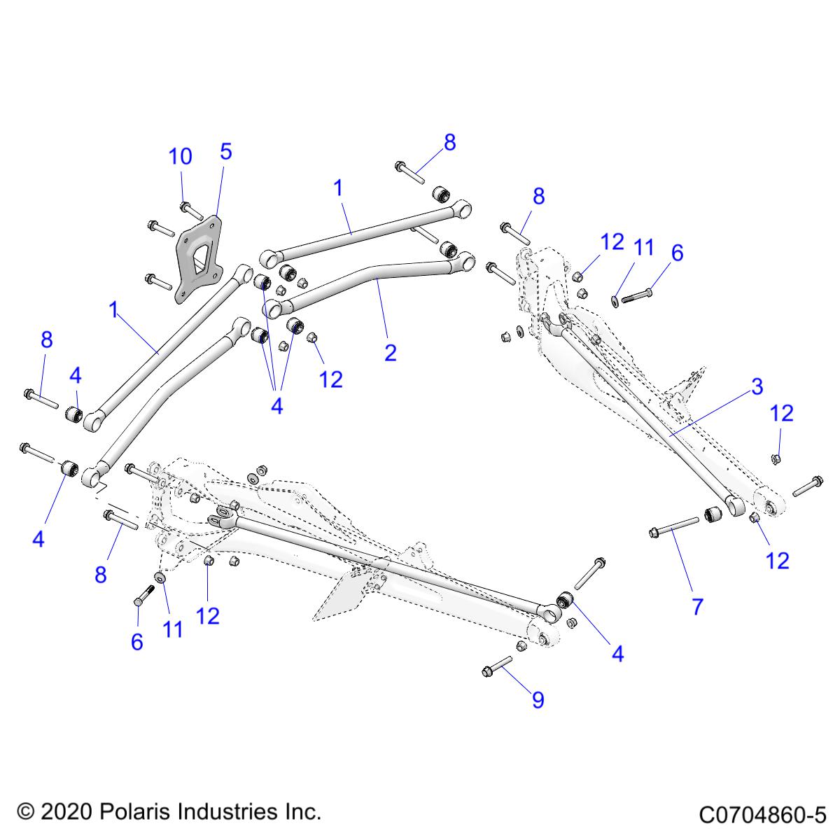 SUSPENSION, REAR TRAILING ARMS MOUNTING - Z23RMC2KAJ/BJ (C0704860-5)