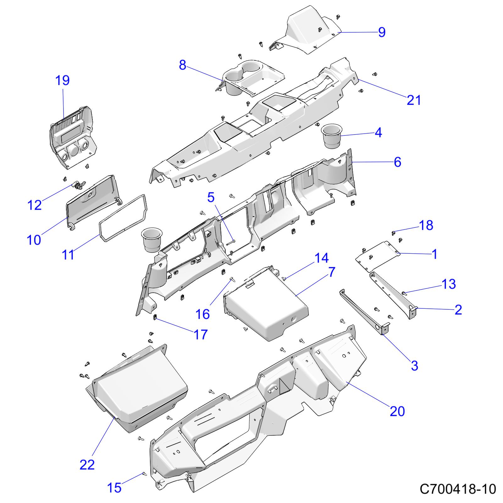 BODY, DASH - D20BEP99A4/B4/GP99A4 (C700418-10)