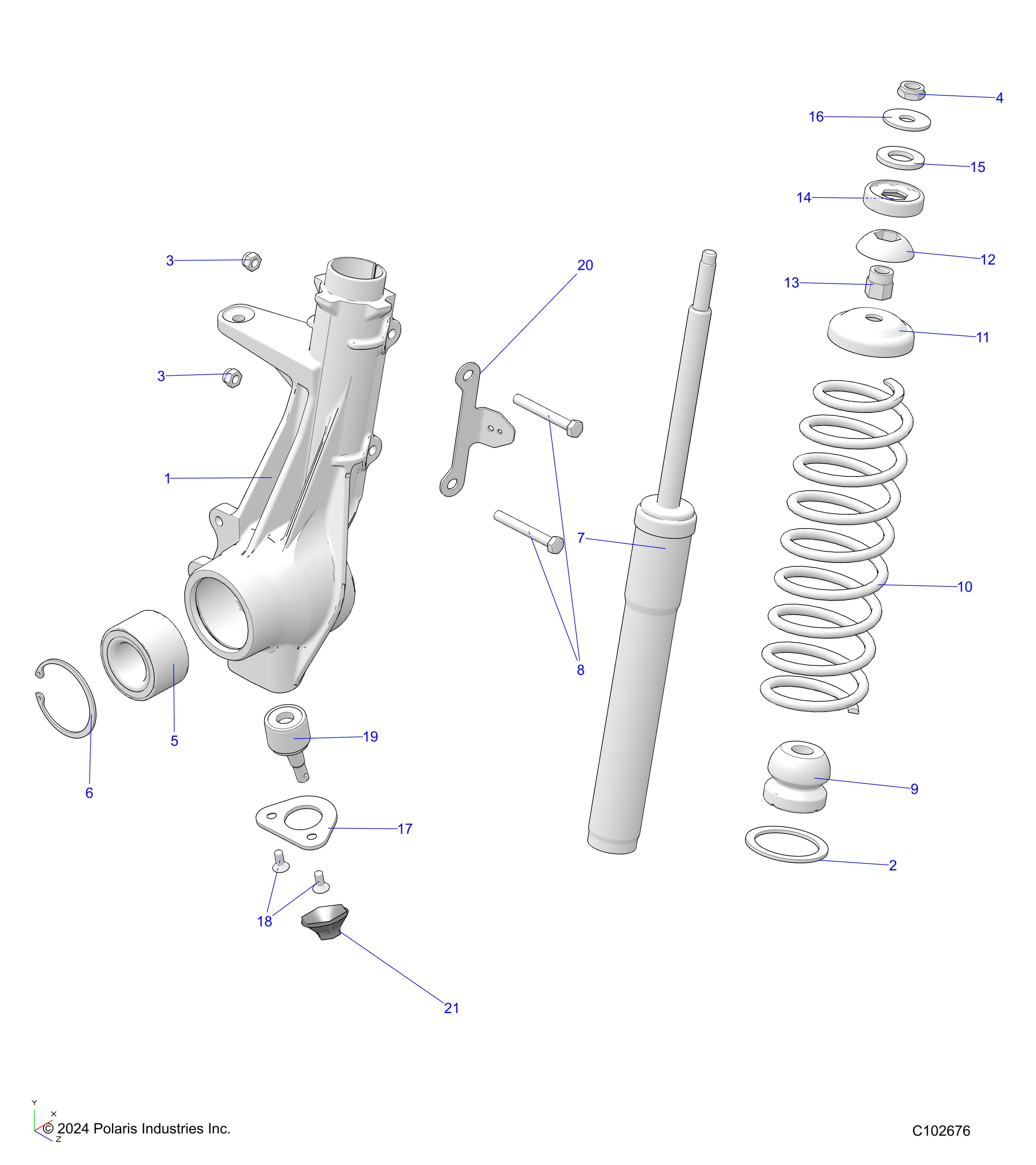 SUSPENSION, FRONT STRUT - A25SWE57AL (C102676)