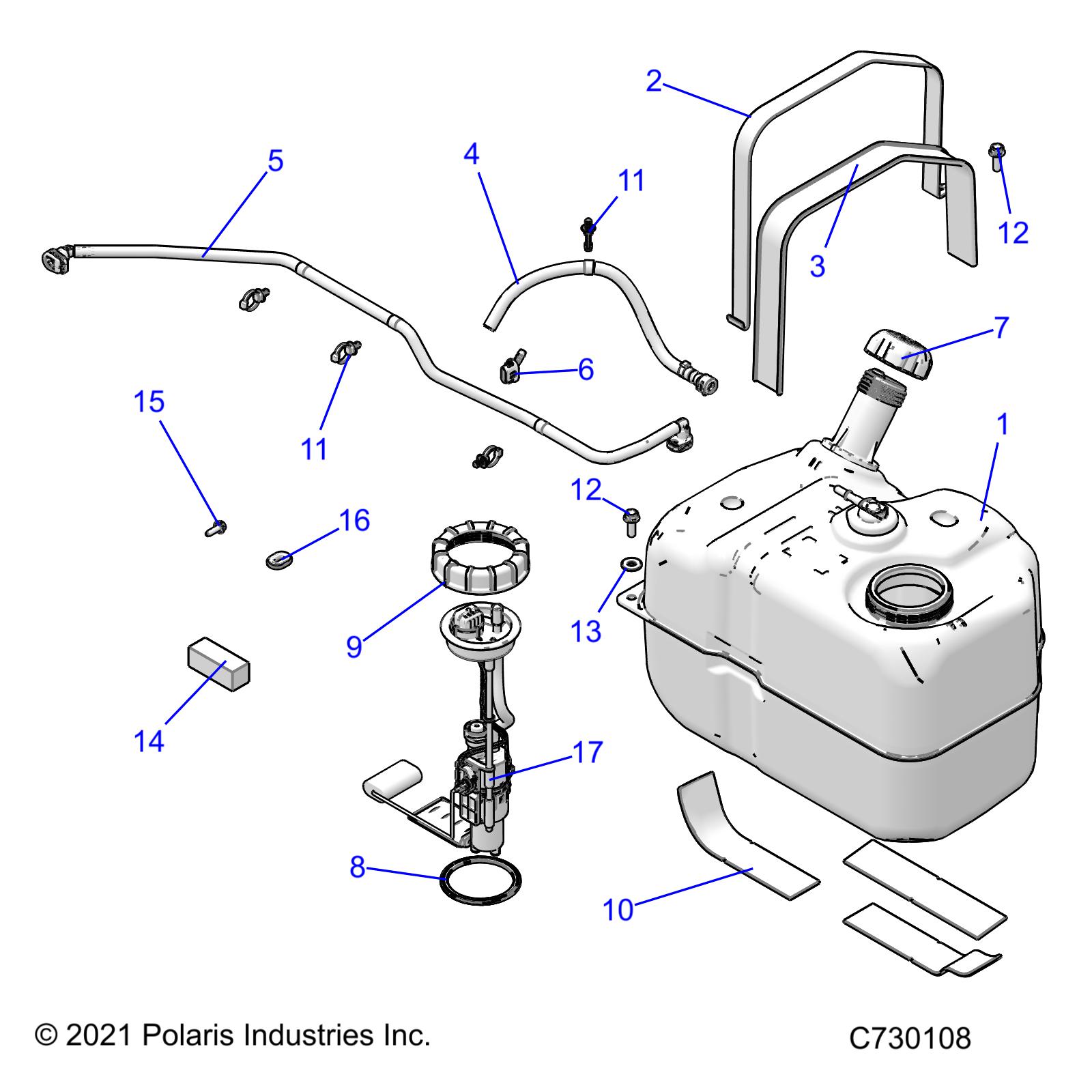 BODY, FUEL TANK ASM. - R22MAK57B4 (C730108)