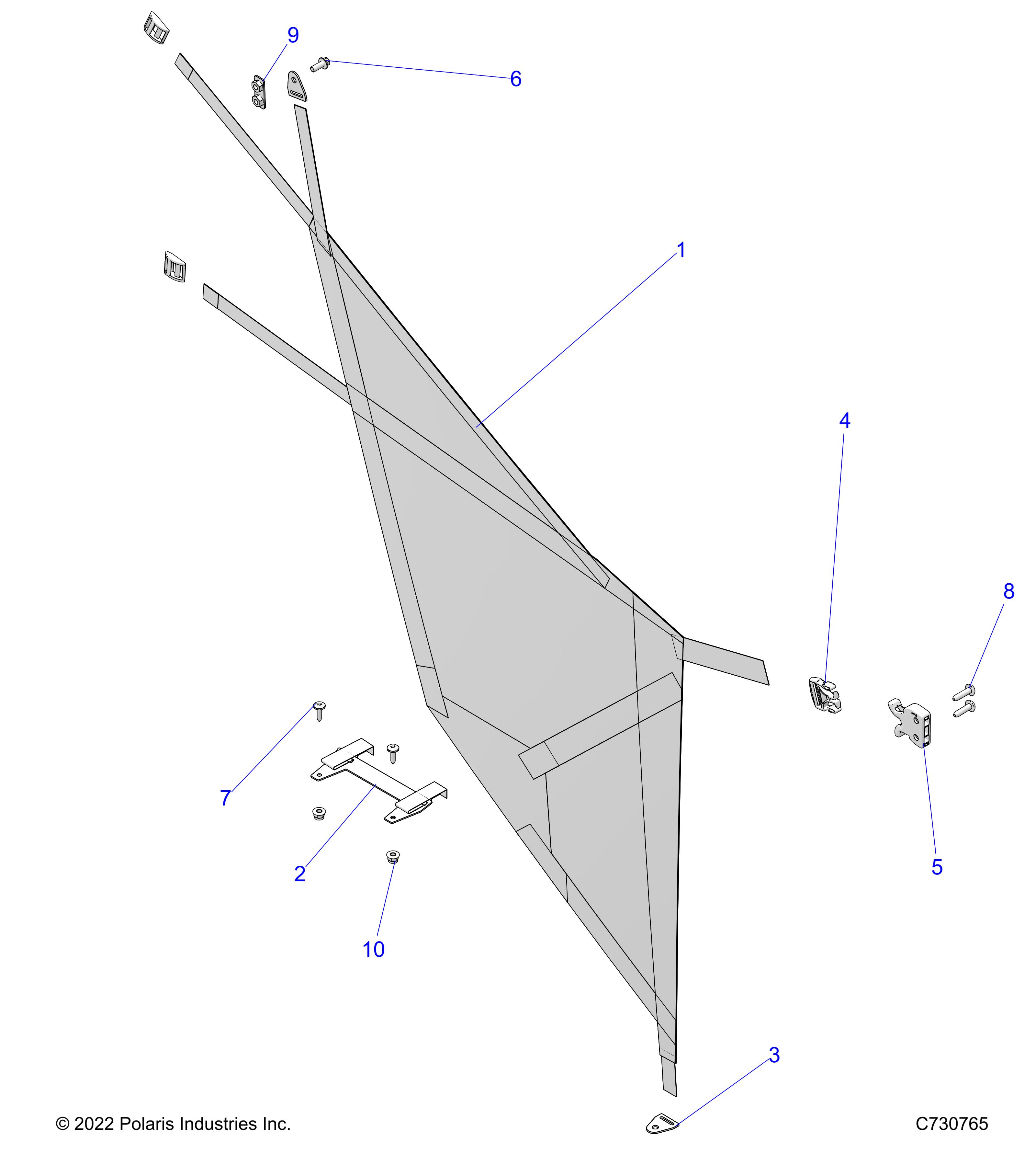 BODY, SIDE NETS - R24MAA57P1/SPK (C730765)