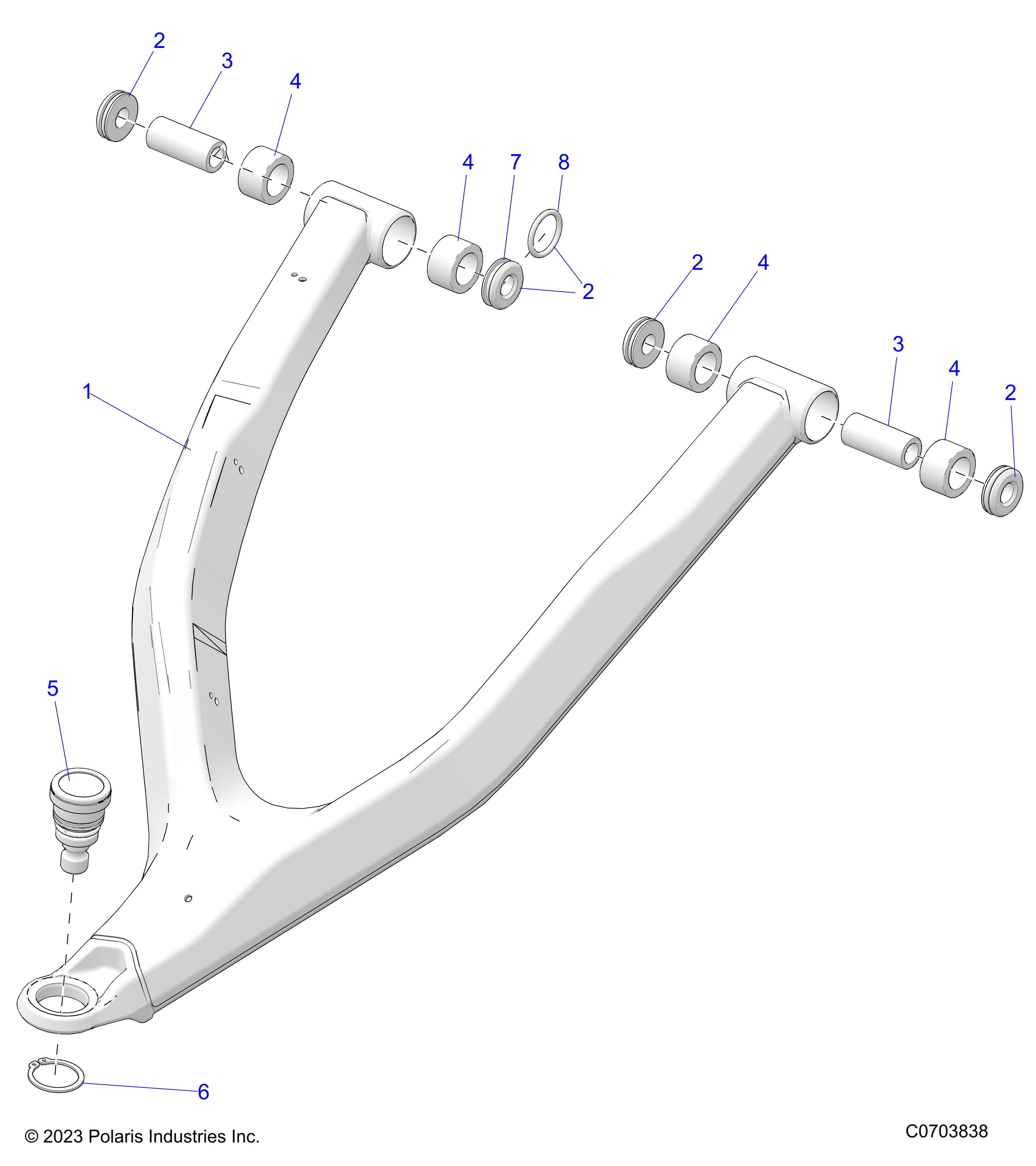 SUSPENSION, FRONT CONTROL ARM UPPER - Z25SPD92AA/AF/AL/BA/BL/BF (C0703838)