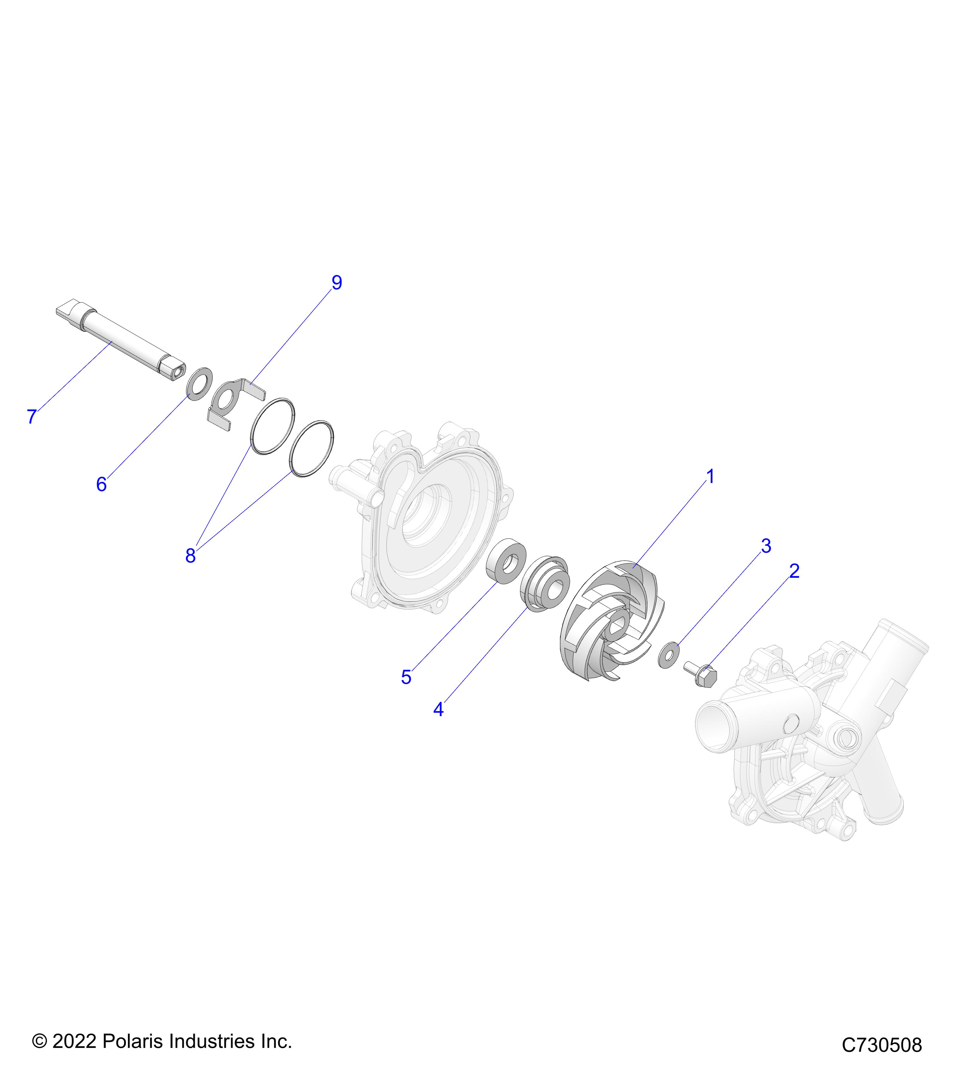 ENGINE, WATERPUMP ASSEMBLY - Z23NAK99A/99B (C730508)