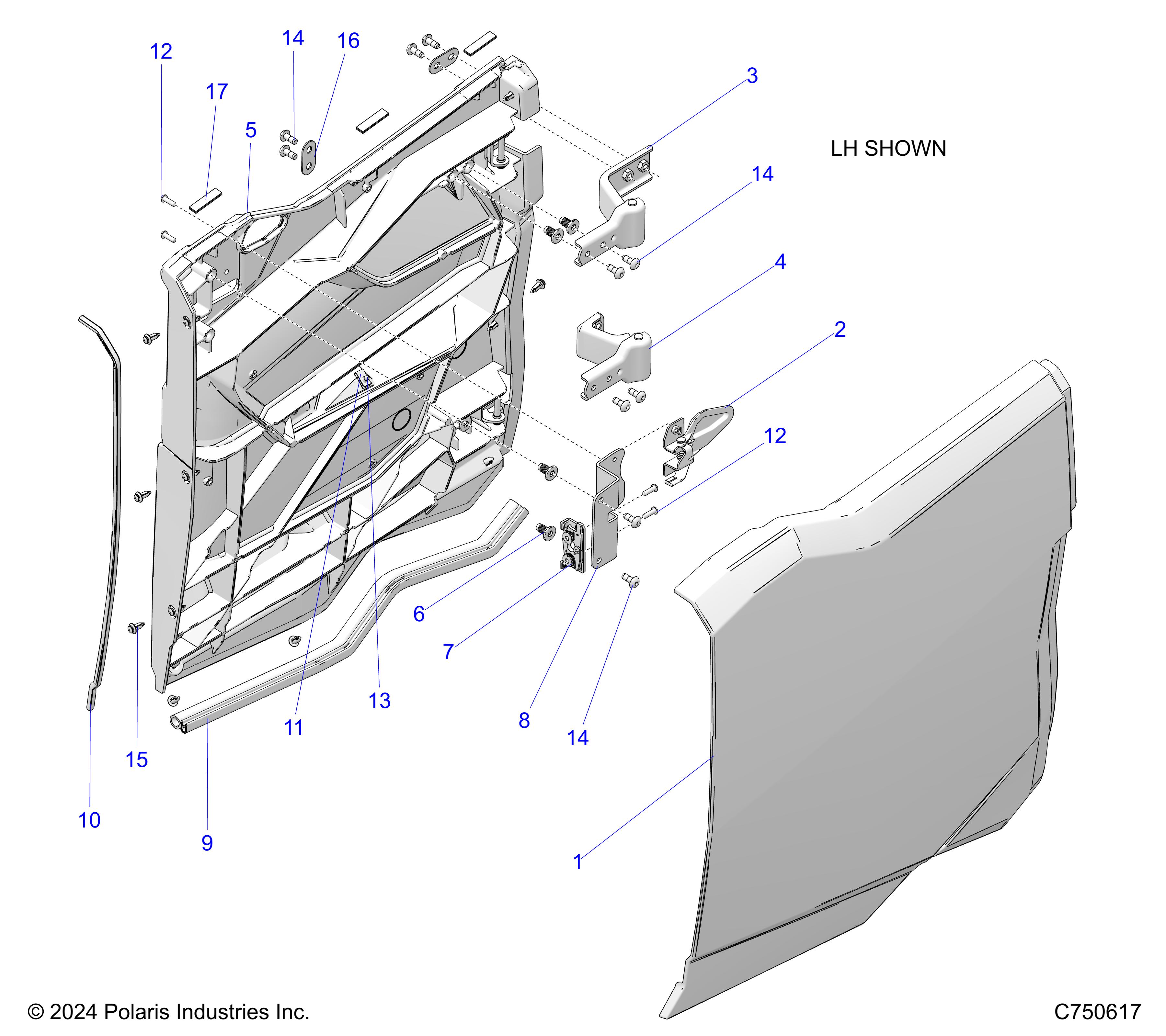 BODY, DOORS, REAR - Z25R4P2KAE/BE (C750617)