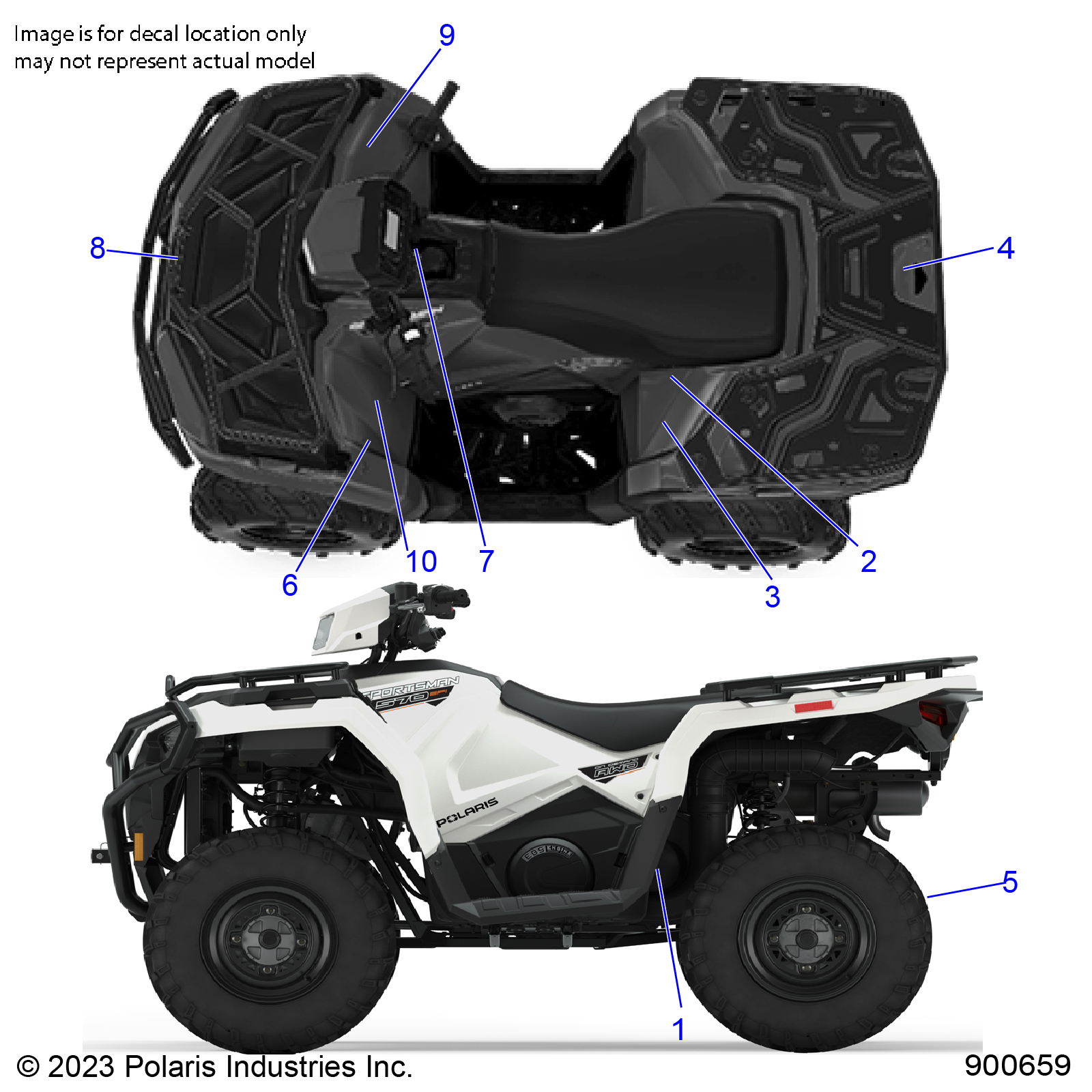 BODY, DECALS GENERAL- A23SEK57AD (900659-01)