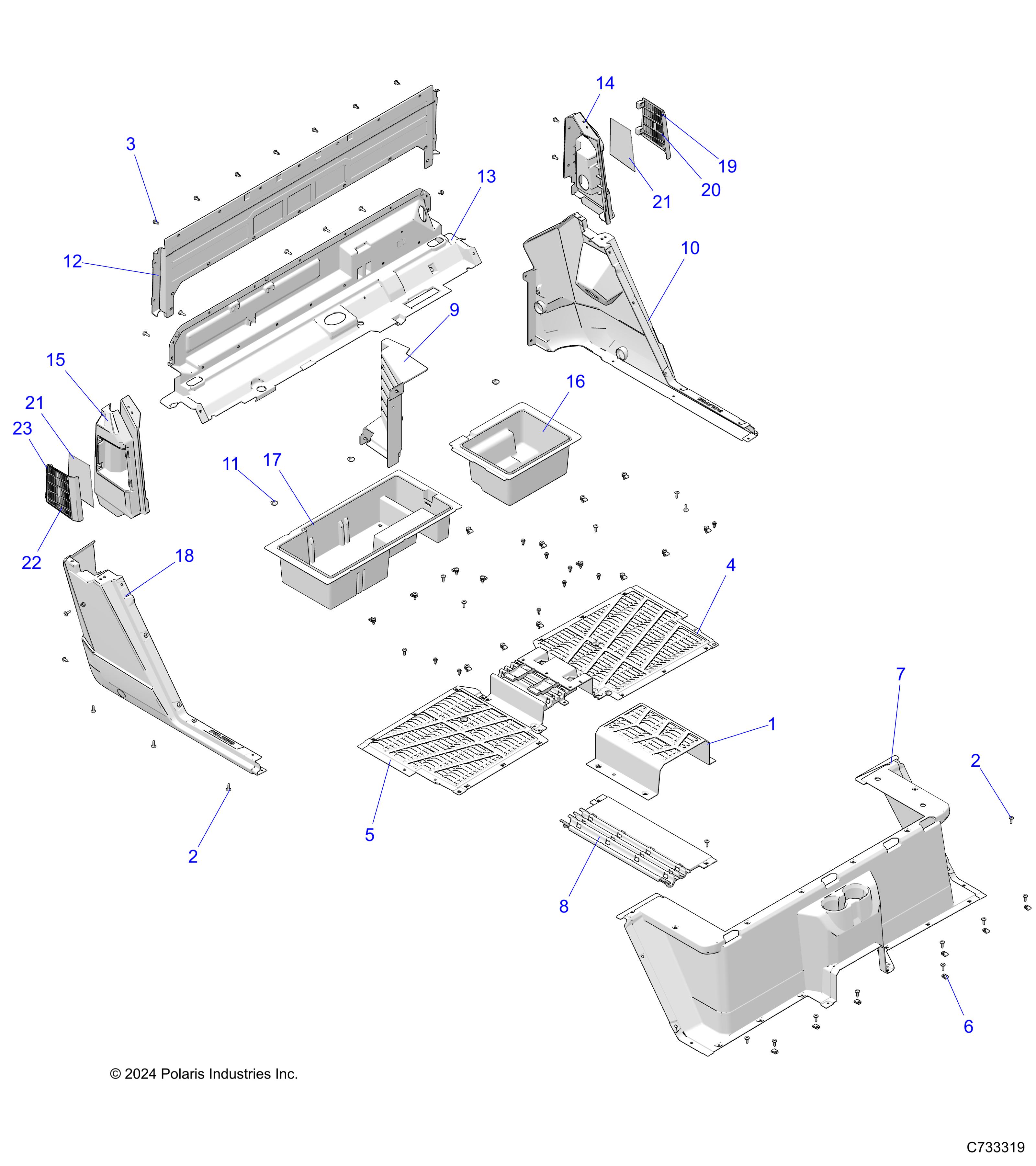 BODY, FLOOR, REAR - R25T6A99A1/B1 (C733319)