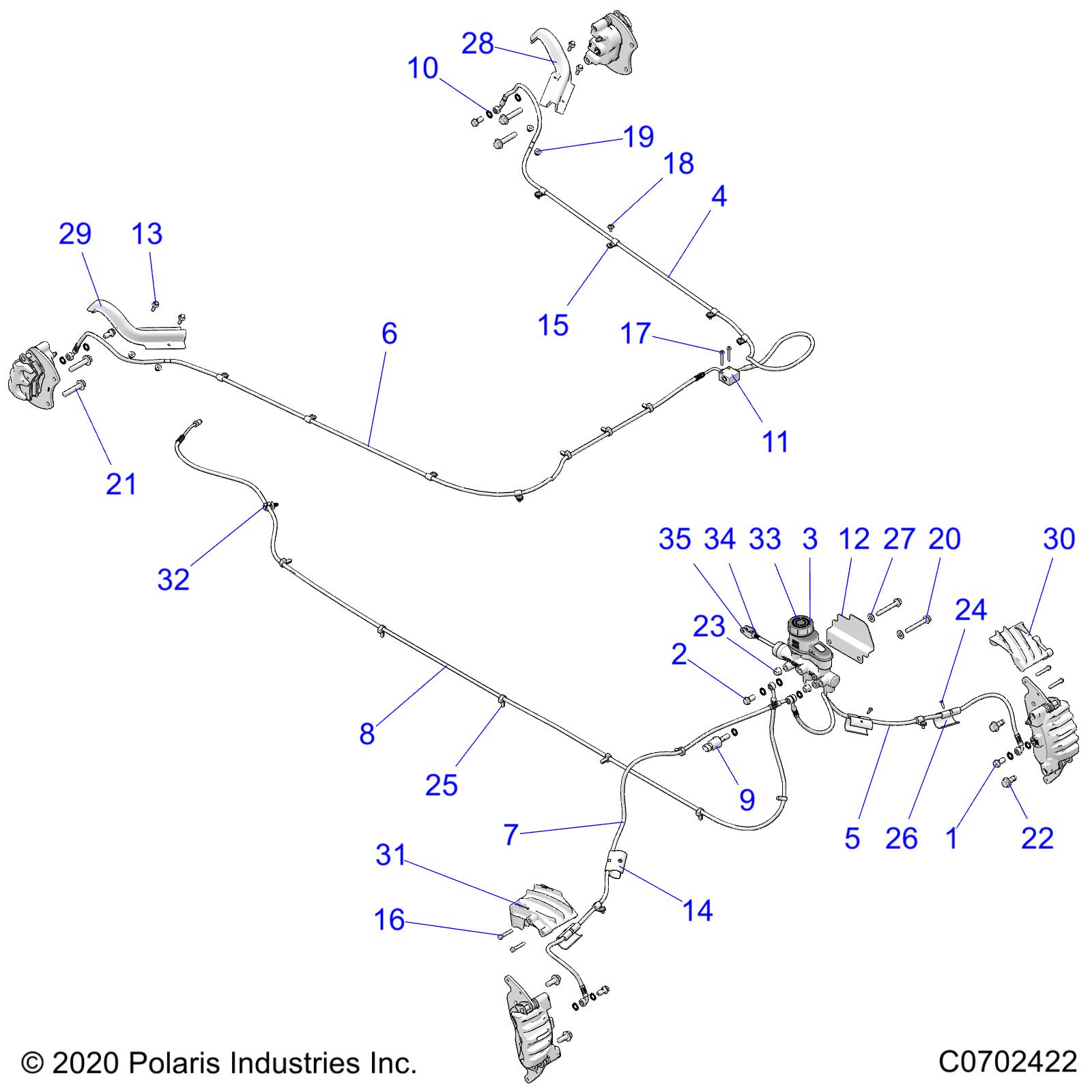 BRAKES, BRAKE LINES AND MASTER CYLINDER - Z23NAE99A/99B (C0702422)